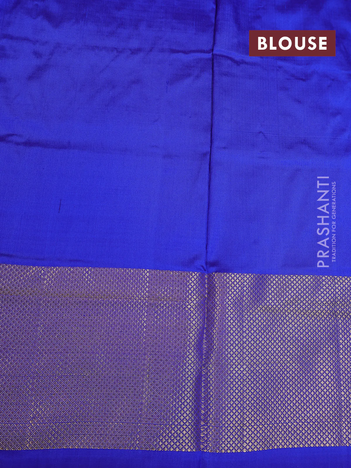 Ikat silk kids lehenga pink and blue with allover ikat weaves and long ikat woven zari border - Image 2
