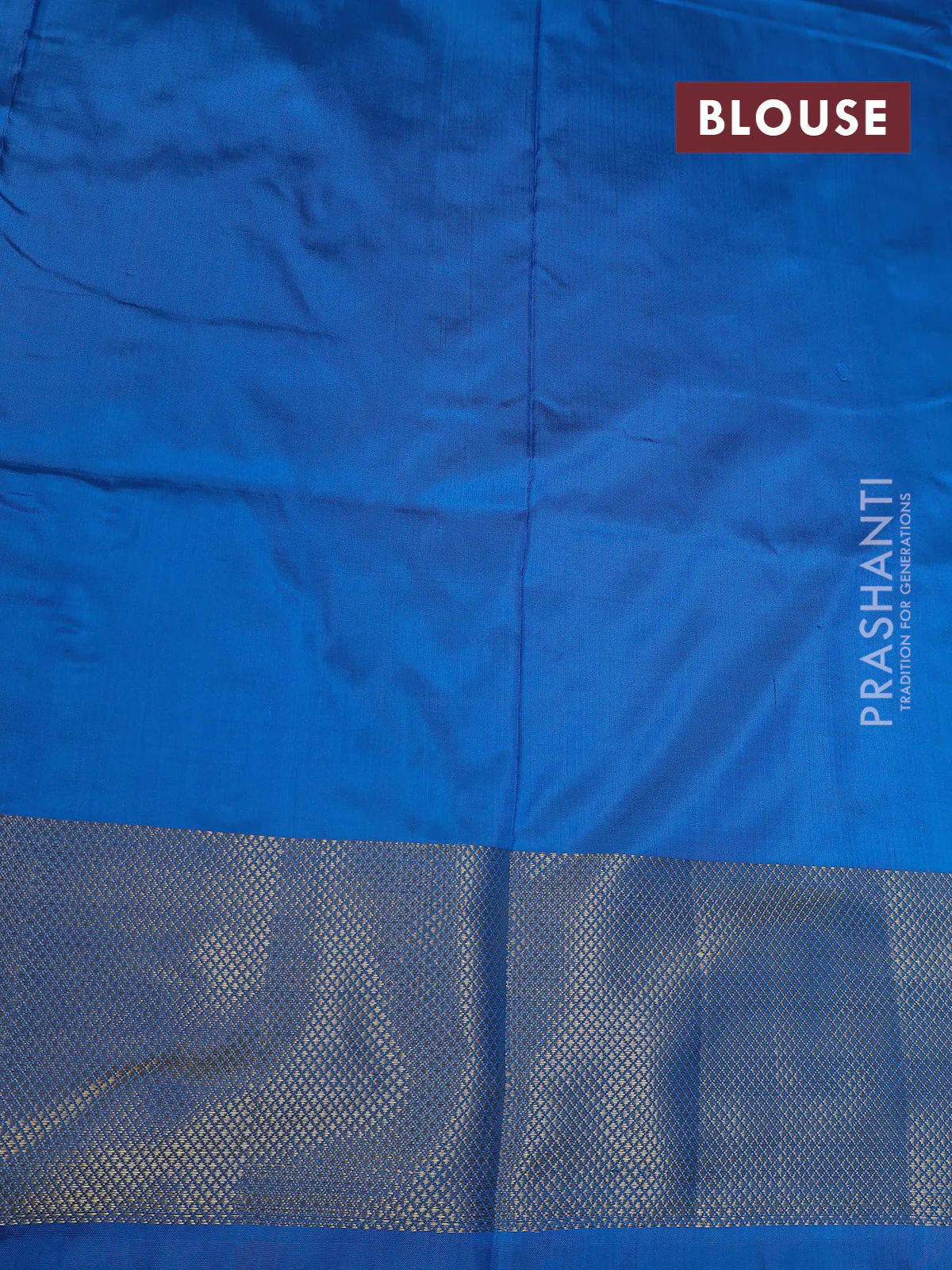 Ikat silk kids lehenga pink and cs blue with allover ikat weaves and zari woven border - Image 2
