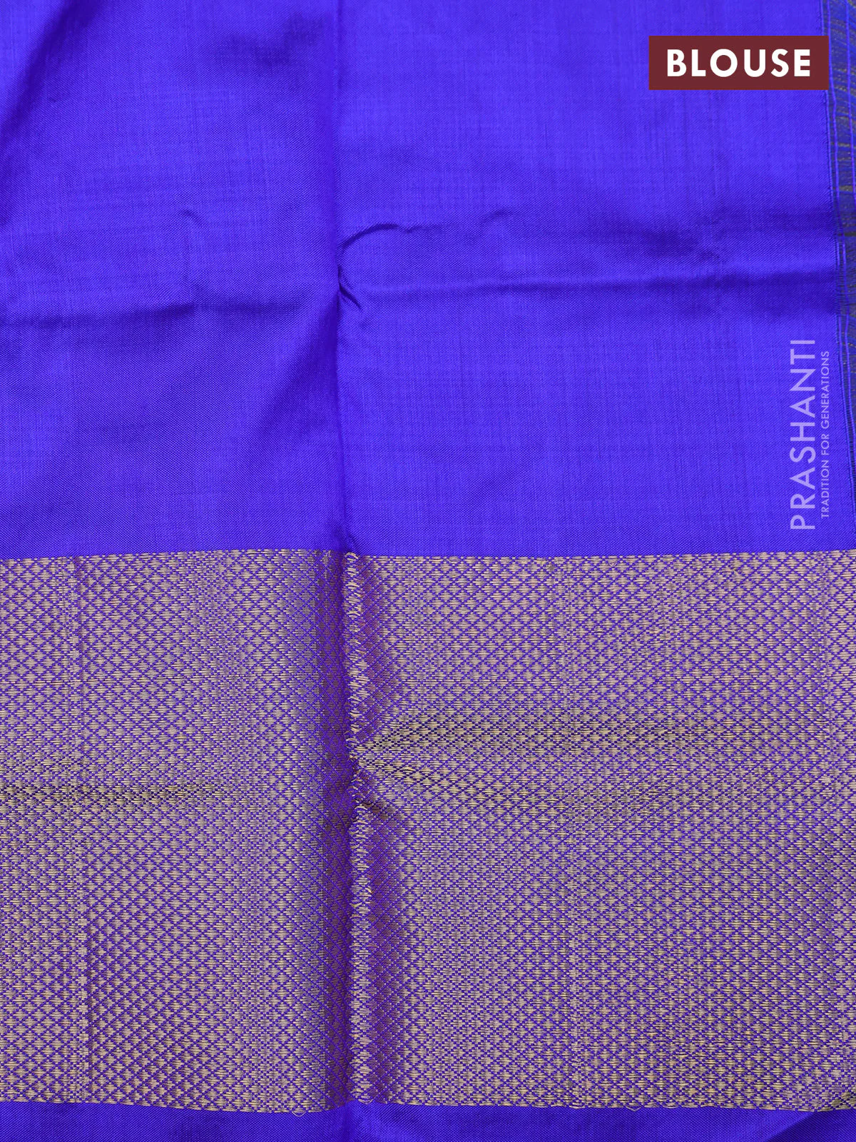 Ikat silk kids lehenga red and blue with allover ikat weaves and long zari woven border - Image 2