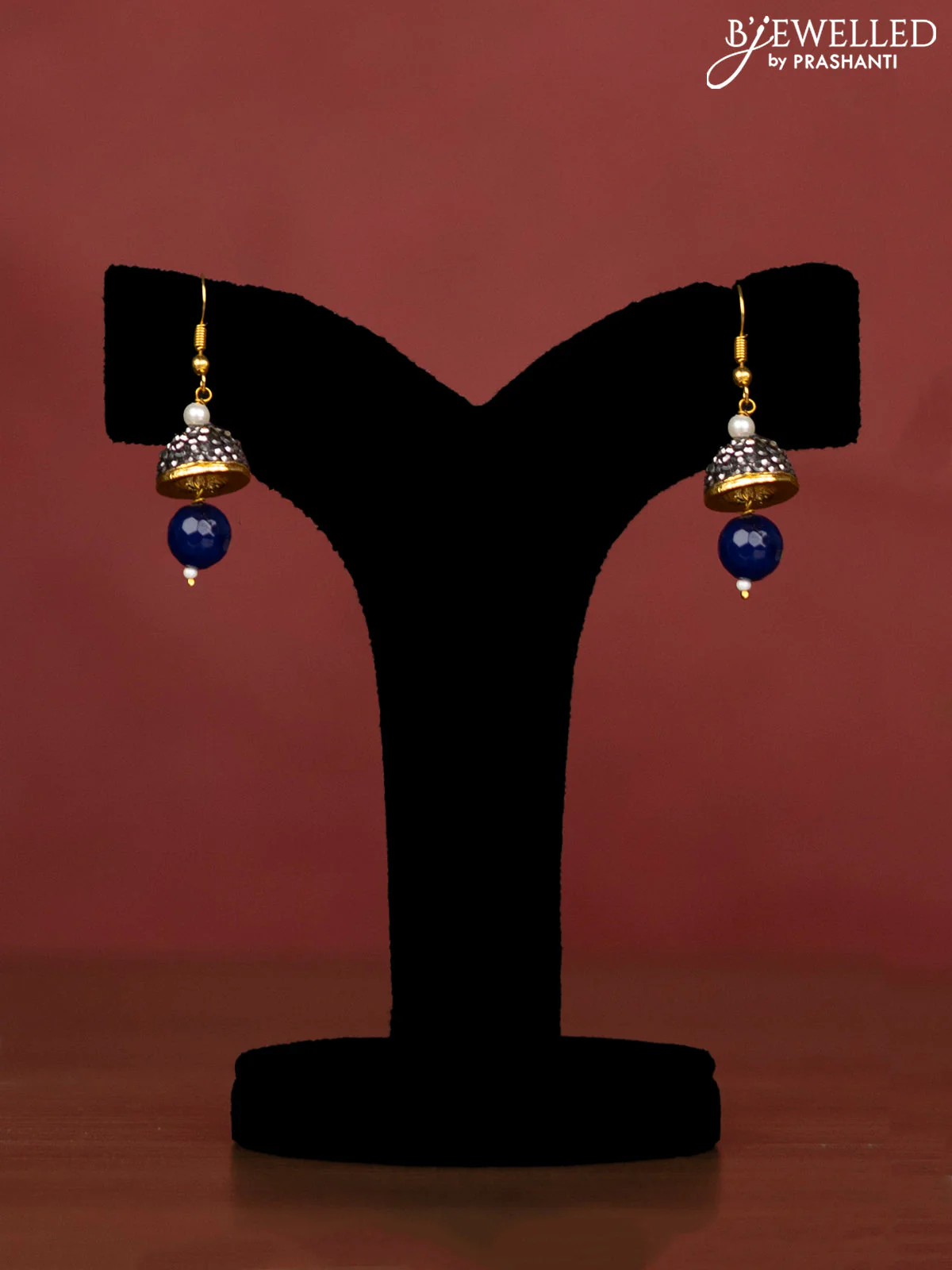 Jaipur multilayer beaded navy blue necklace - Image 2