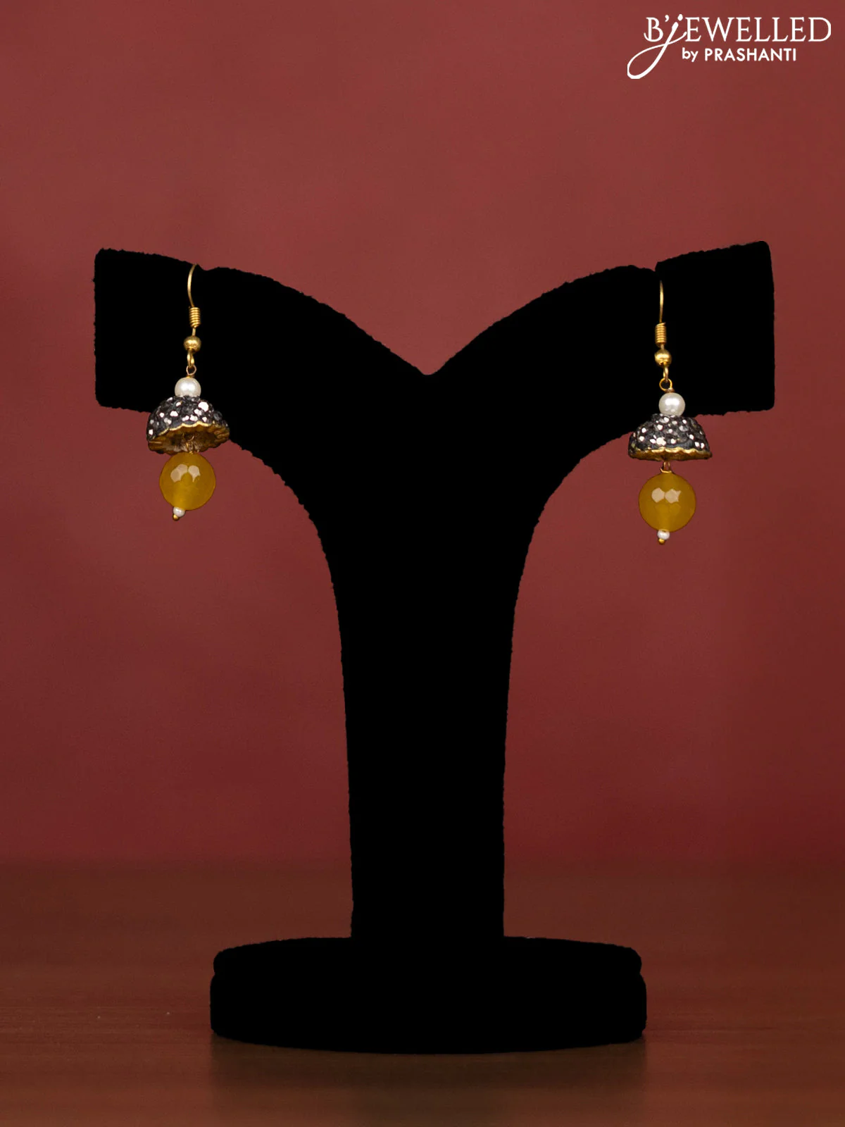 Jaipur multilayer beaded yellow necklace - Image 2