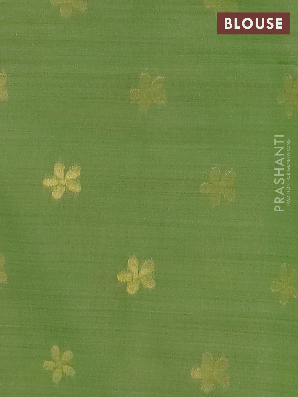 Jamdhani cotton saree beige and light green with allover thread woven buttas and jamdhani pallu - Image 4