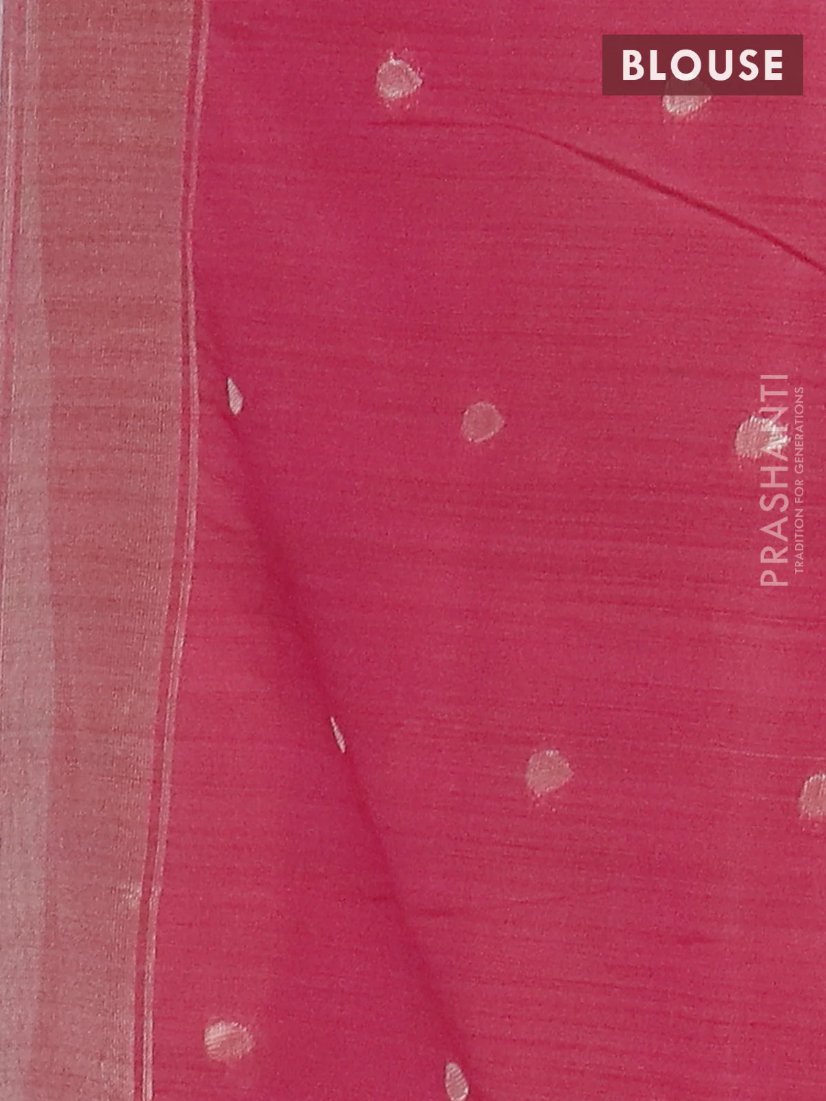 Jamdhani cotton saree beige and maroon with thread woven buttas and jamdhani pallu - Image 4
