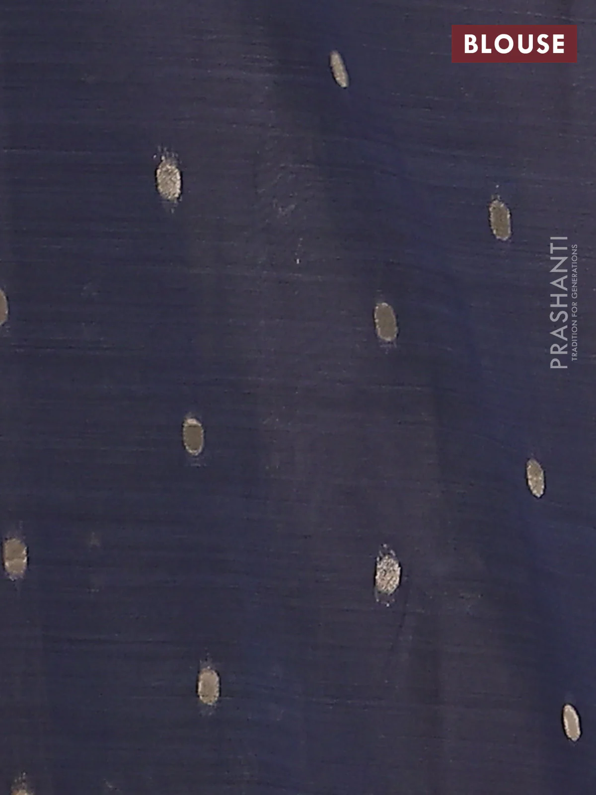 Jamdhani cotton saree blue shade and navy blue with thread & zari woven buttas and thread weaving pallu - Image 4