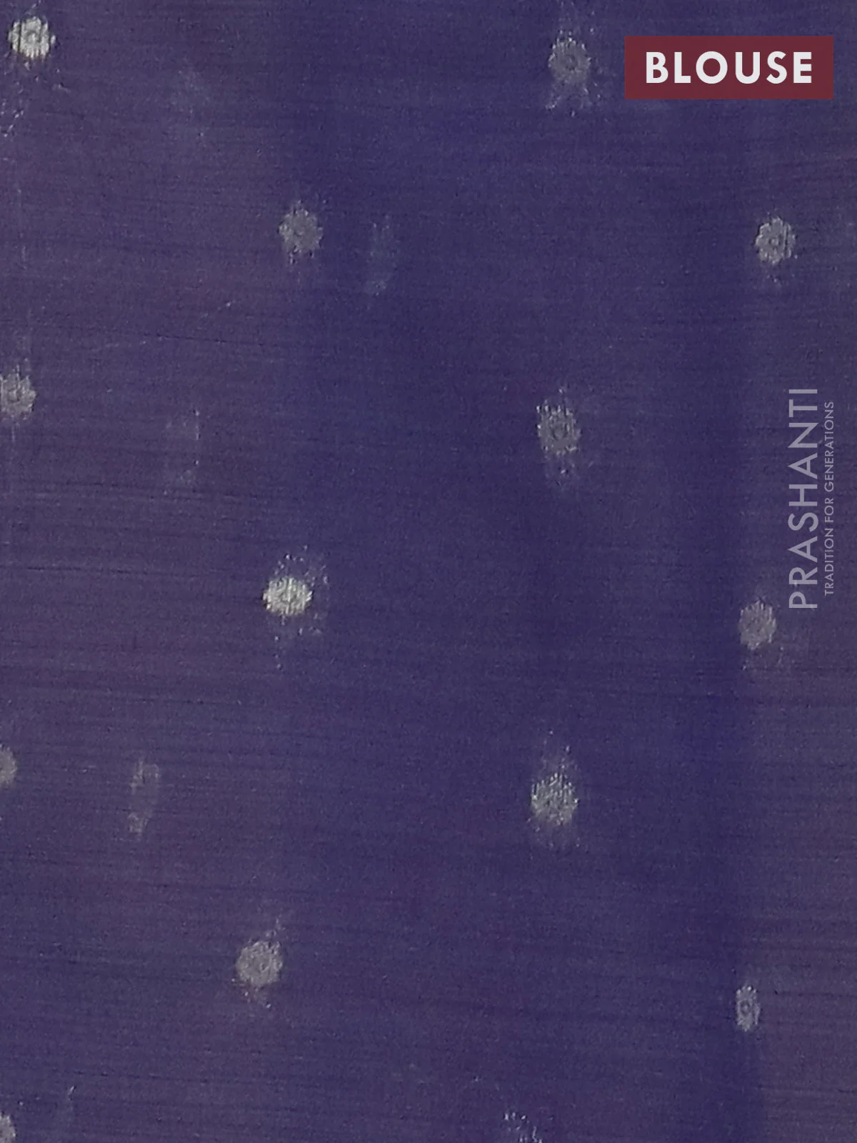 Jamdhani cotton saree mauve pink and navy blue with allover thread woven buttas and jamdhani pallu - Image 4