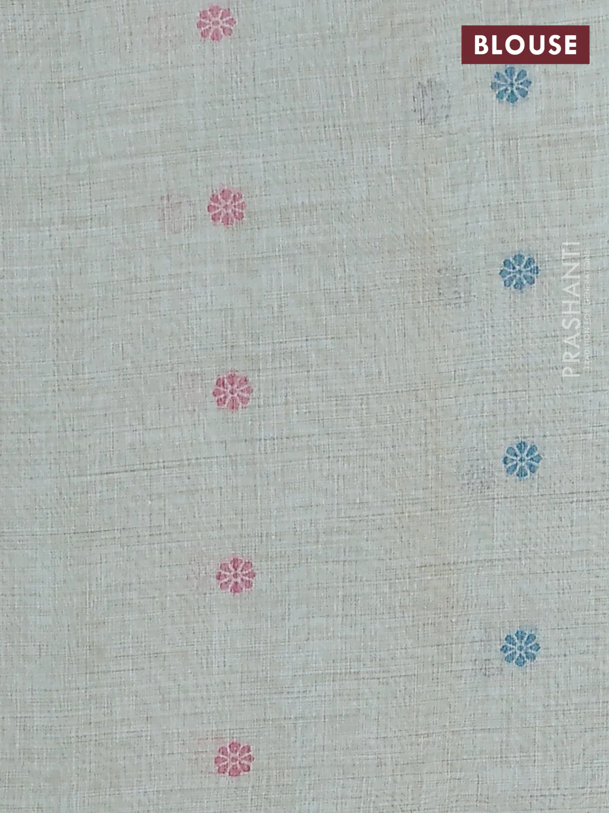 Jamdhani cotton saree pastel green with thread woven buttas and paithani weaving pallu - Image 4
