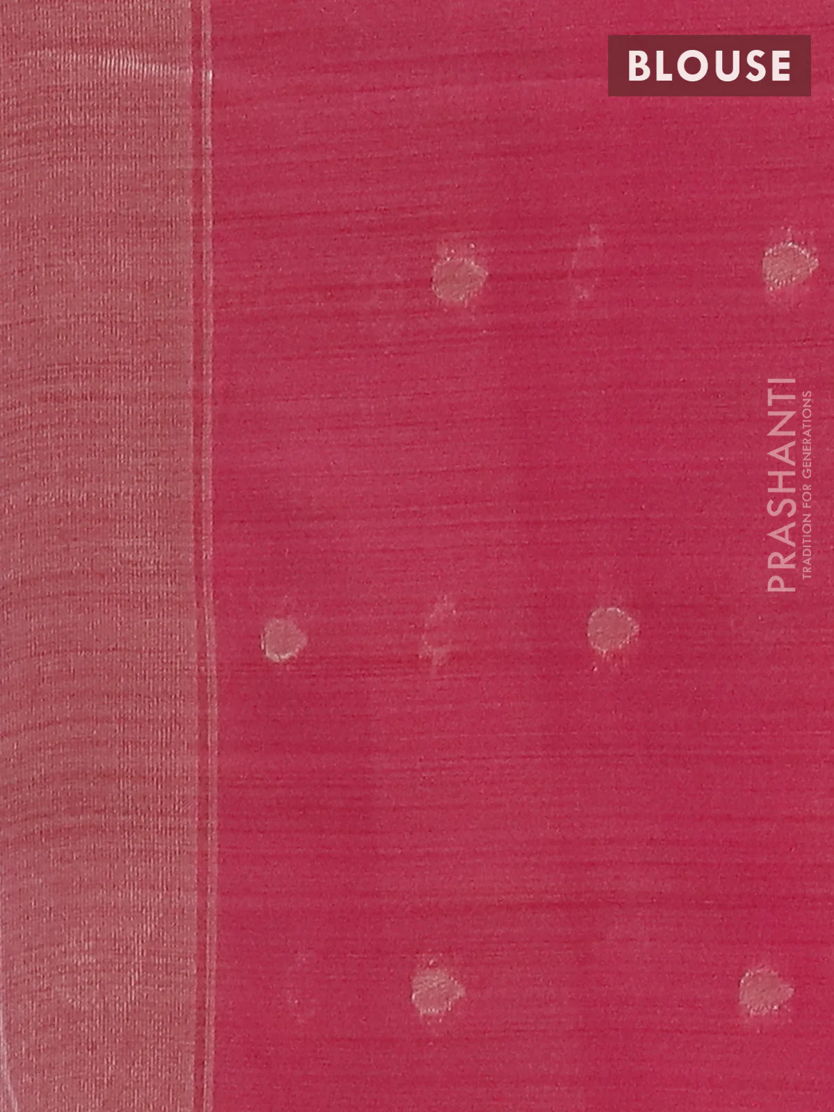 Jamdhani cotton saree peach pink and maroon with thread woven buttas and jamdhani pallu - Image 4