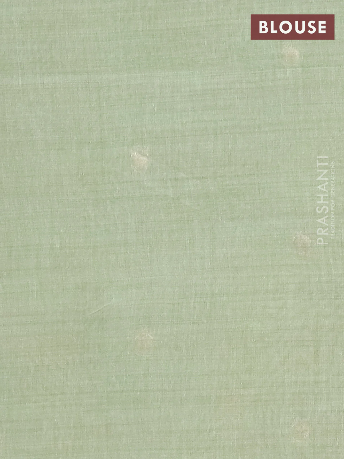 Jamdhani cotton saree pista green with thread woven buttas and jamdhani pallu - Image 4