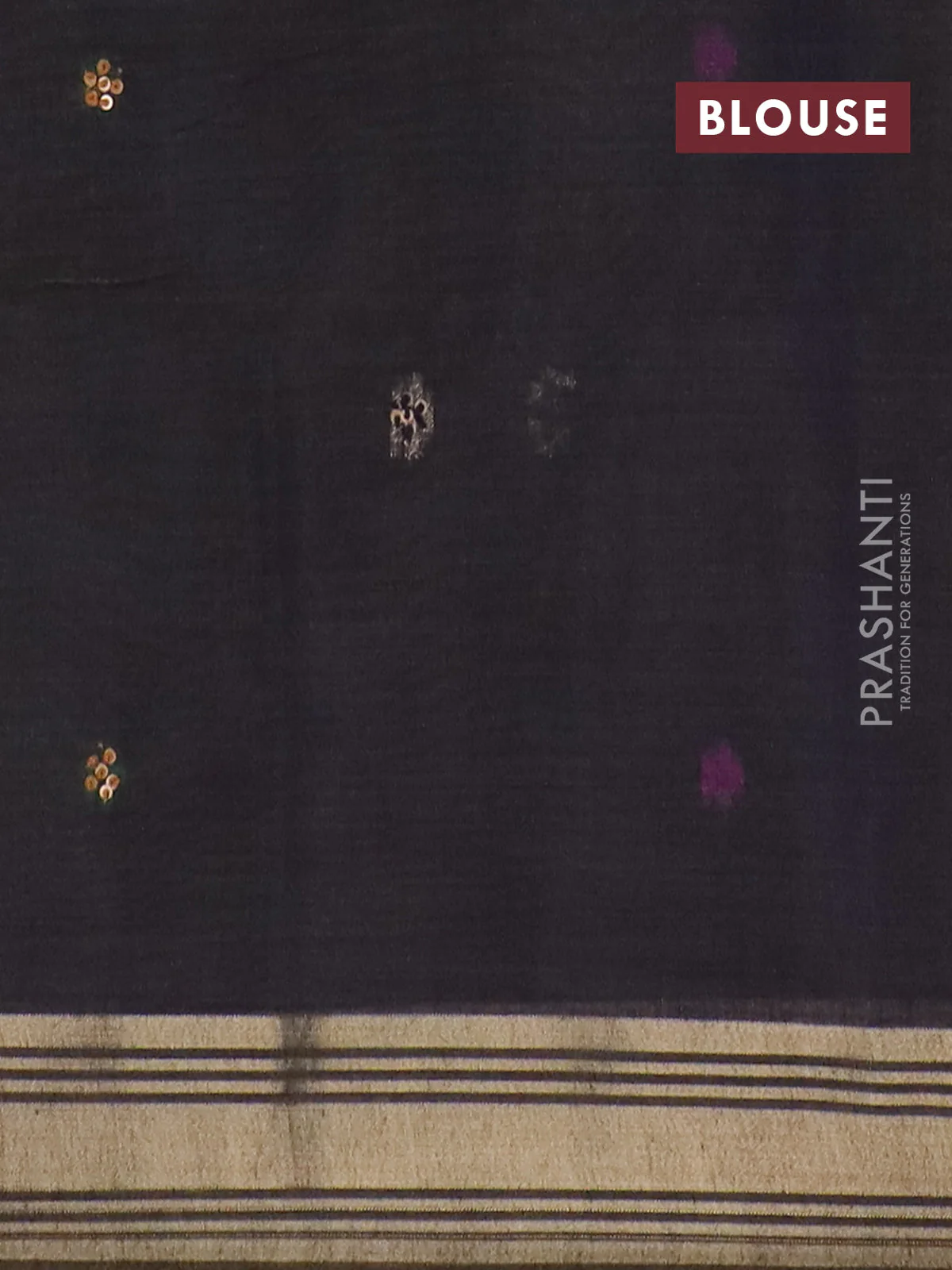 Jamdhani cotton saree pista green with thread woven buttas & embroidery work and embroidery jamdhani pallu - Image 4