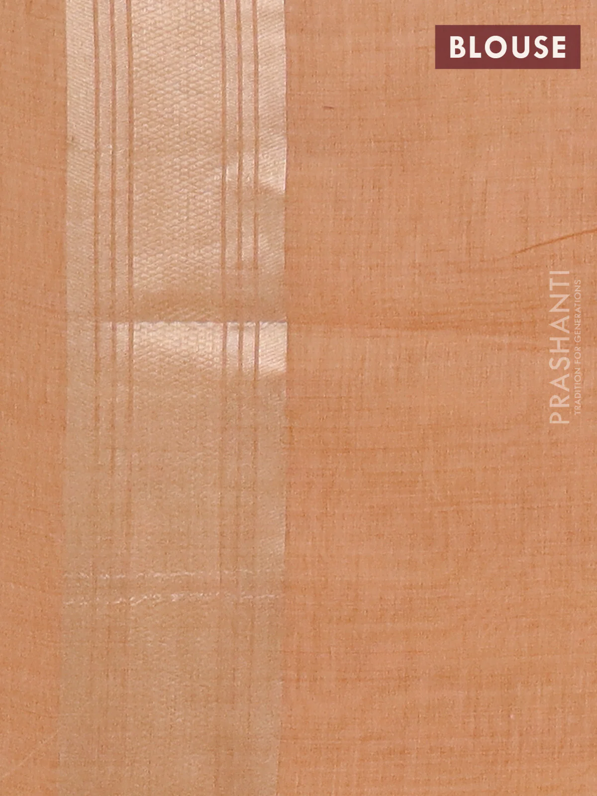 Jamdhani cotton saree rust shade and red with thread & zari woven buttas and jamdhani pallu - Image 4