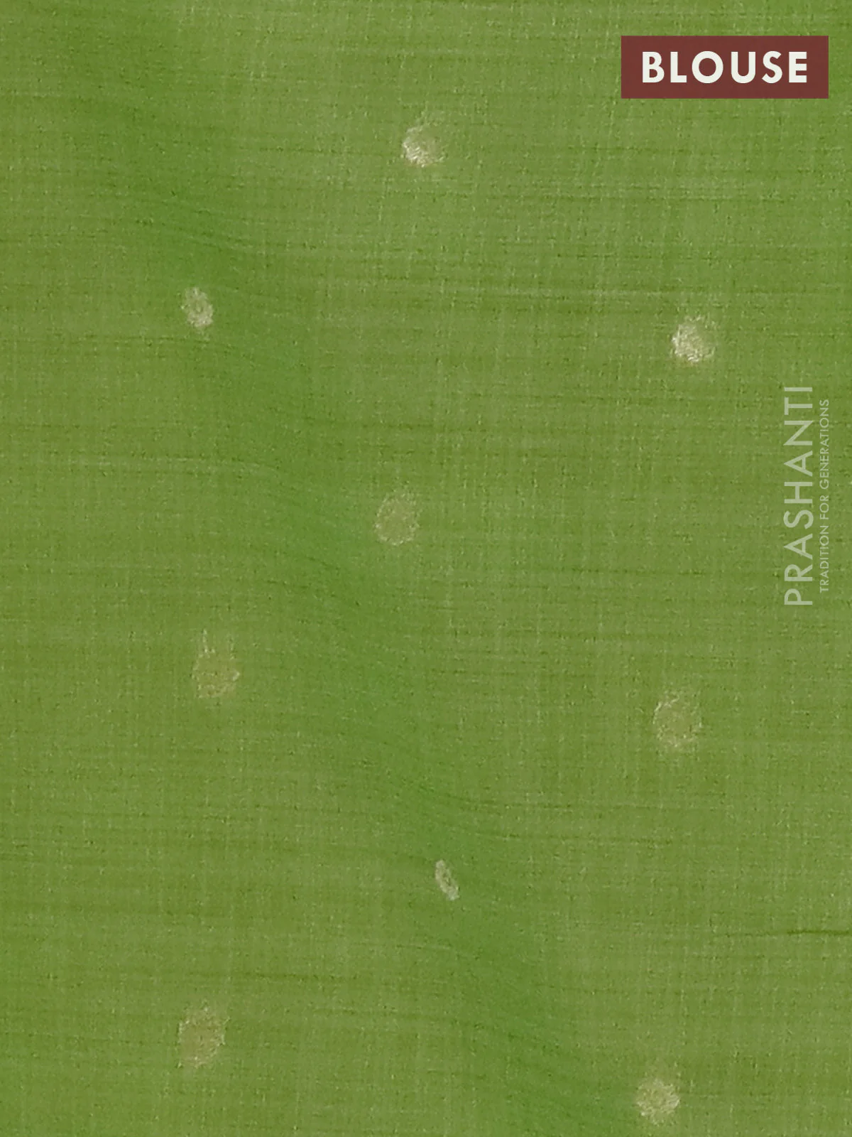 Jamdhani cotton saree sandal and light green with allover thread woven buttas and jamdhani pallu - Image 4