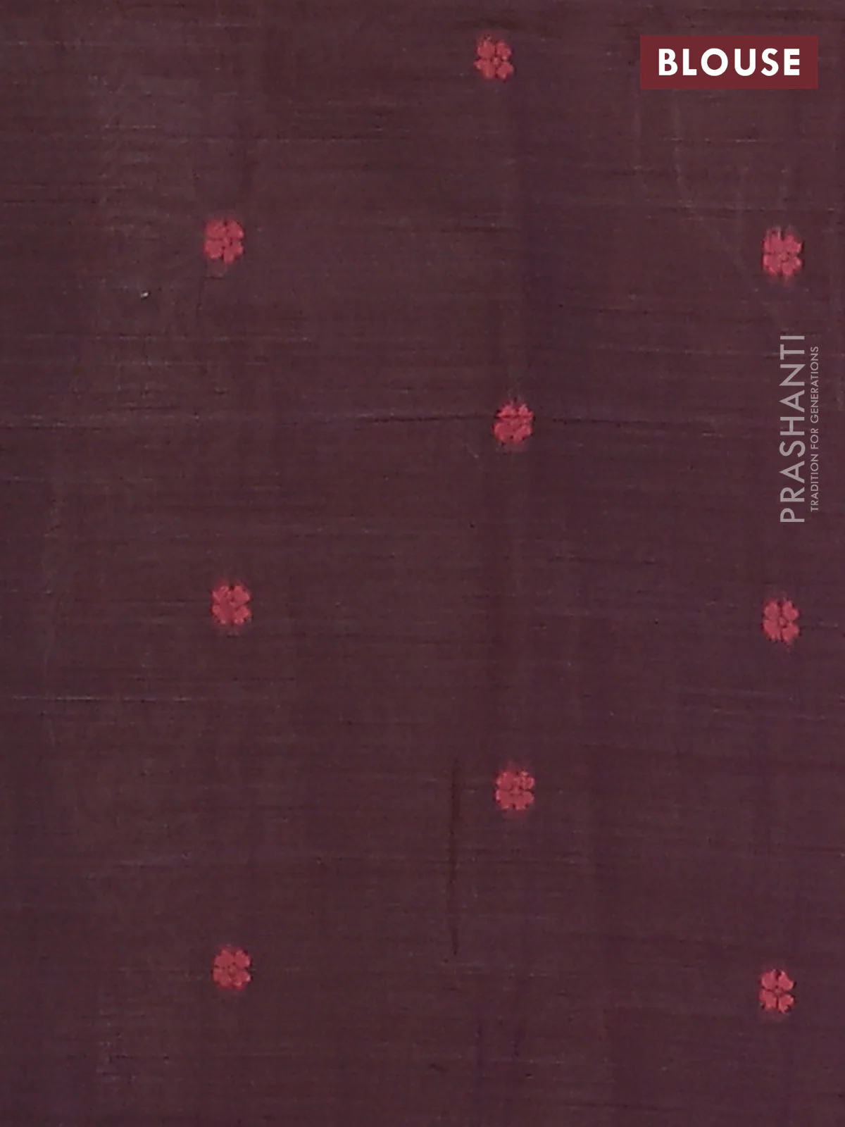 Jamdhani cotton saree sandal and wine shade with thread woven buttas and thread weaving pallu - Image 4