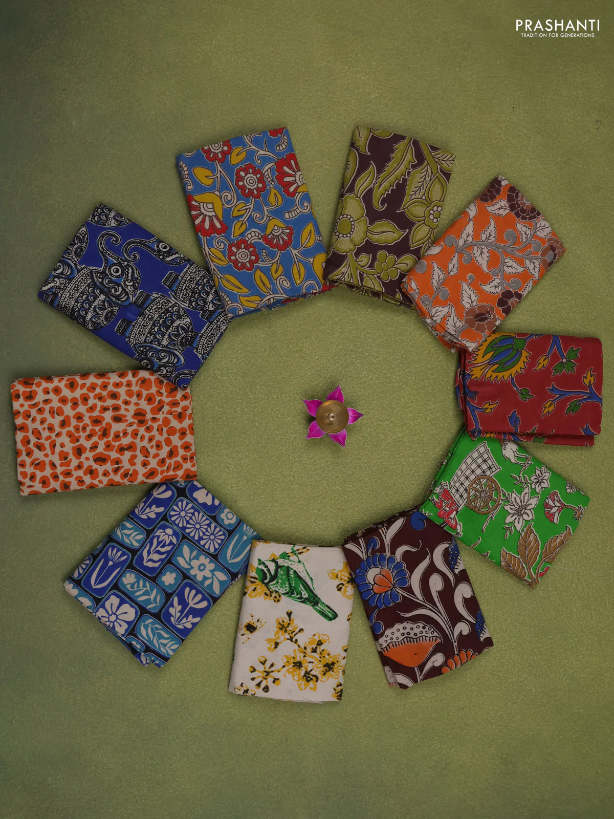 Kalamkari cotton blouse multi colour and multi design pack of 10