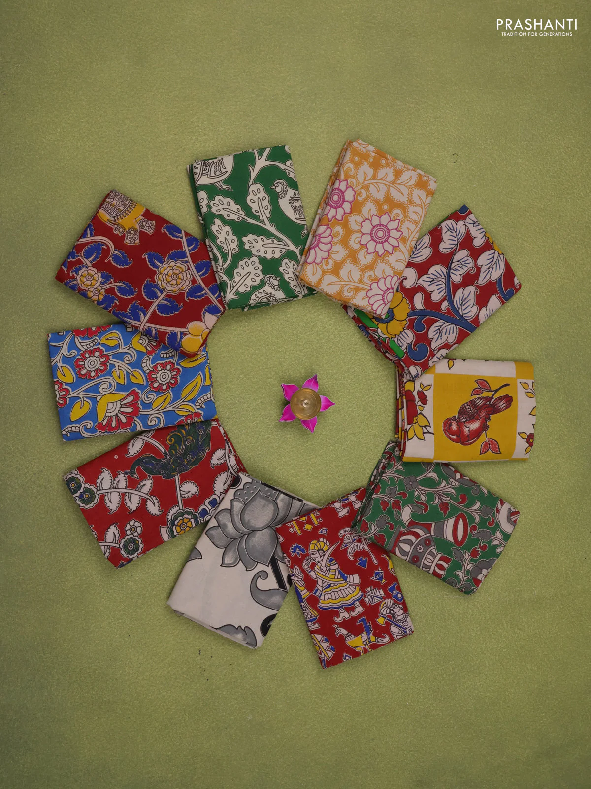 Kalamkari cotton blouse multi colour and multi design pack of 10