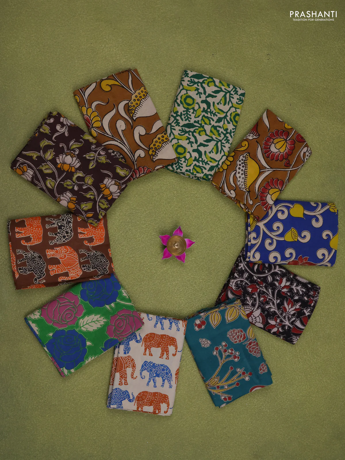 Kalamkari cotton blouse multi colour and multi design pack of 10