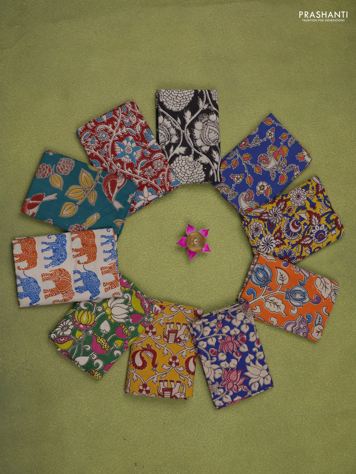 Kalamkari cotton blouse multi colour and multi design pack of 10