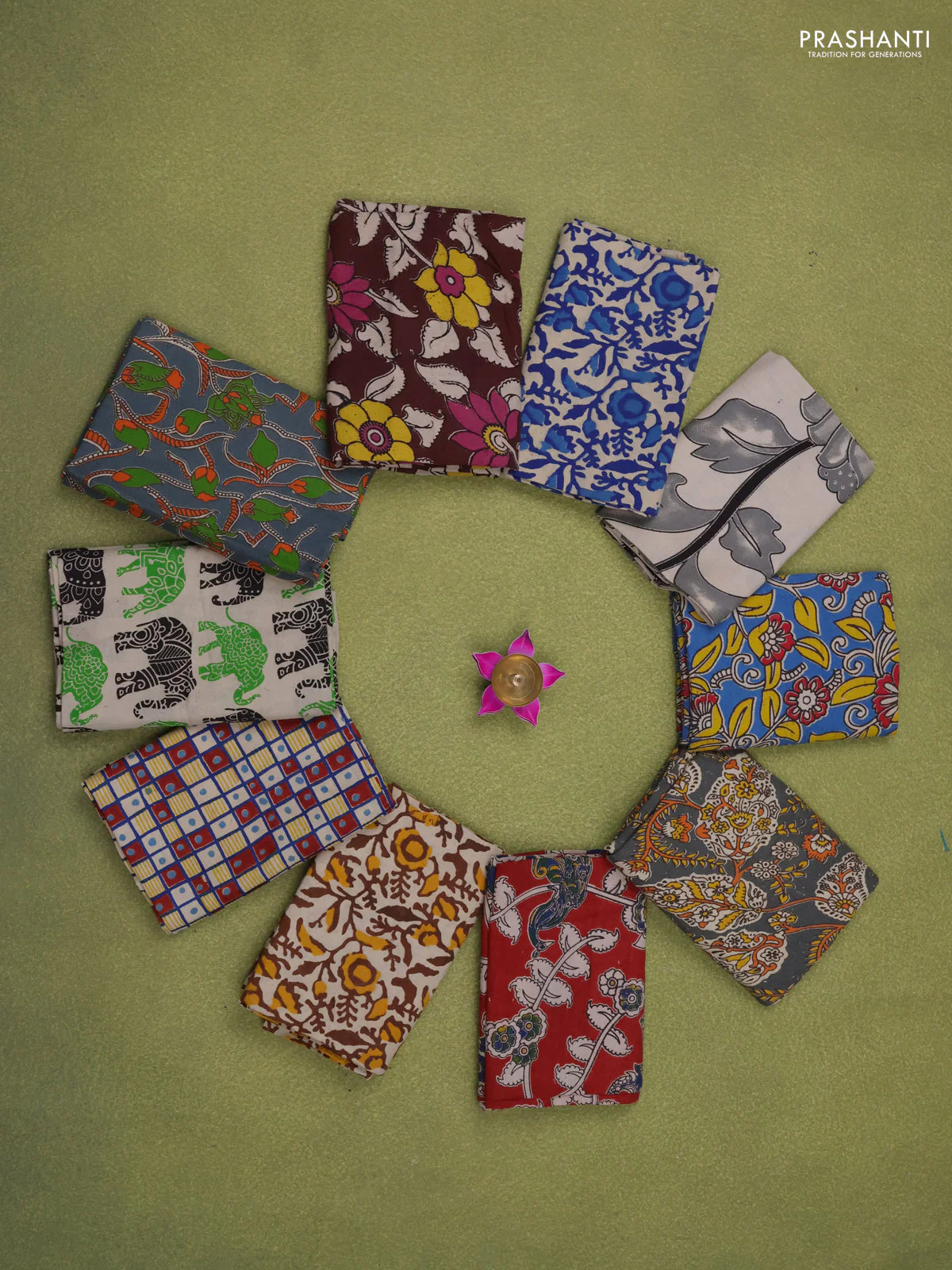 Kalamkari cotton blouse multi colour and multi design pack of 10