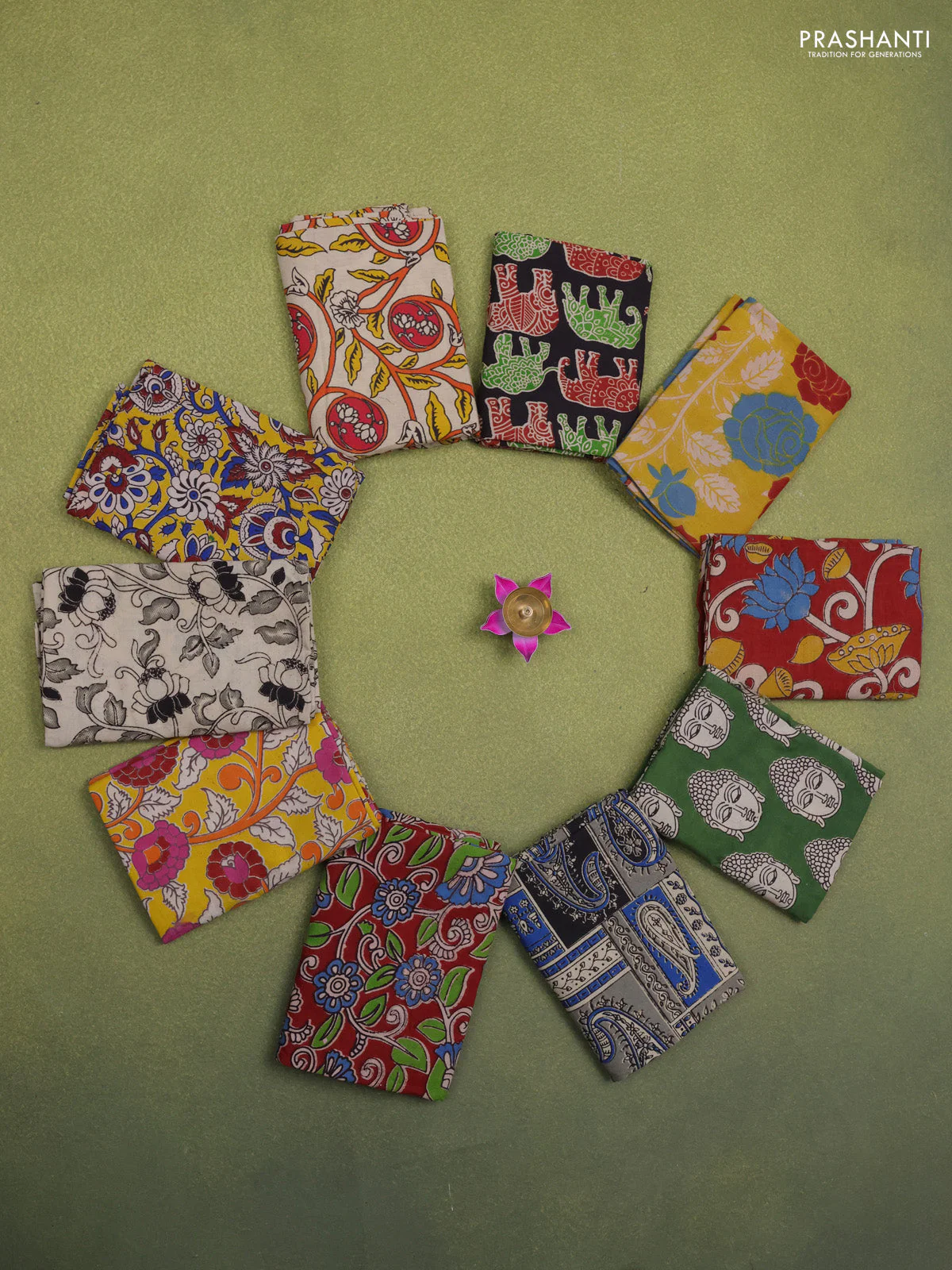 Kalamkari cotton blouse multi colour and multi design pack of 10