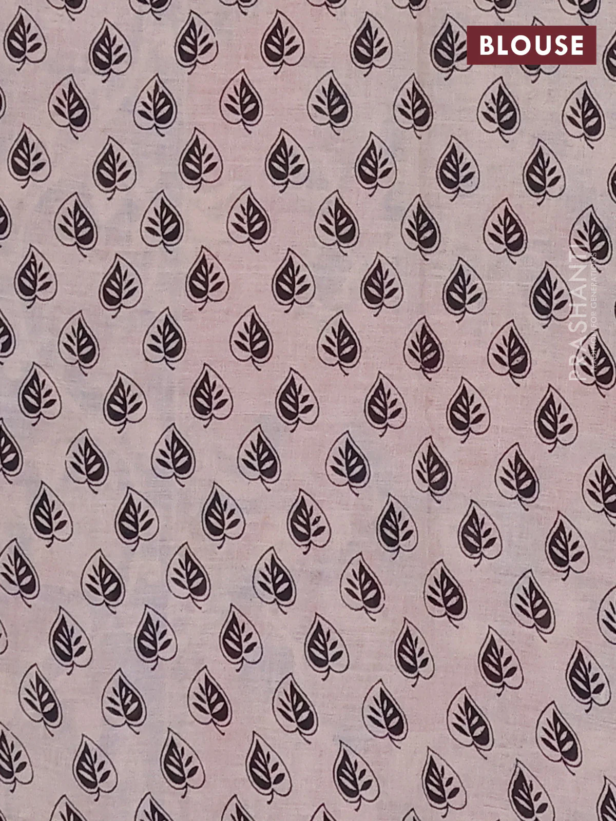 Kalamkari cotton saree beige and magenta pink with allover pichwai prints and printed border - Image 4