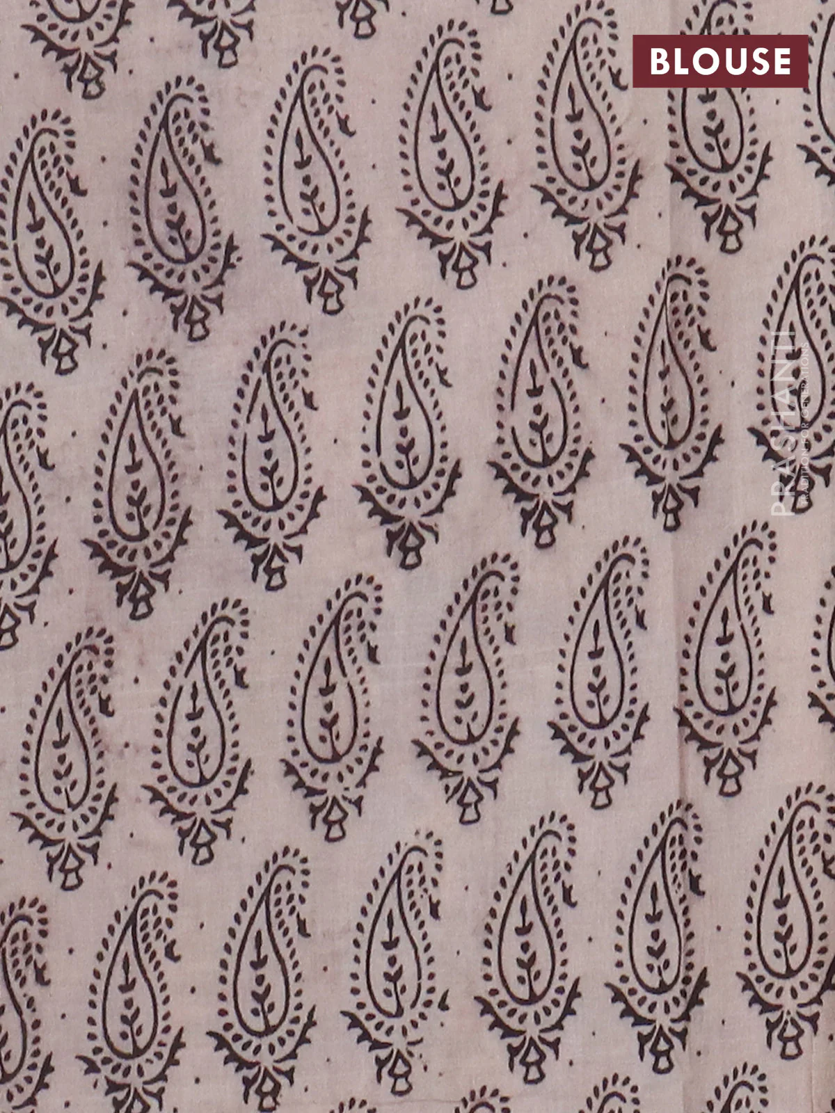 Kalamkari cotton saree beige and yellow with allover prints and printed border - Image 4
