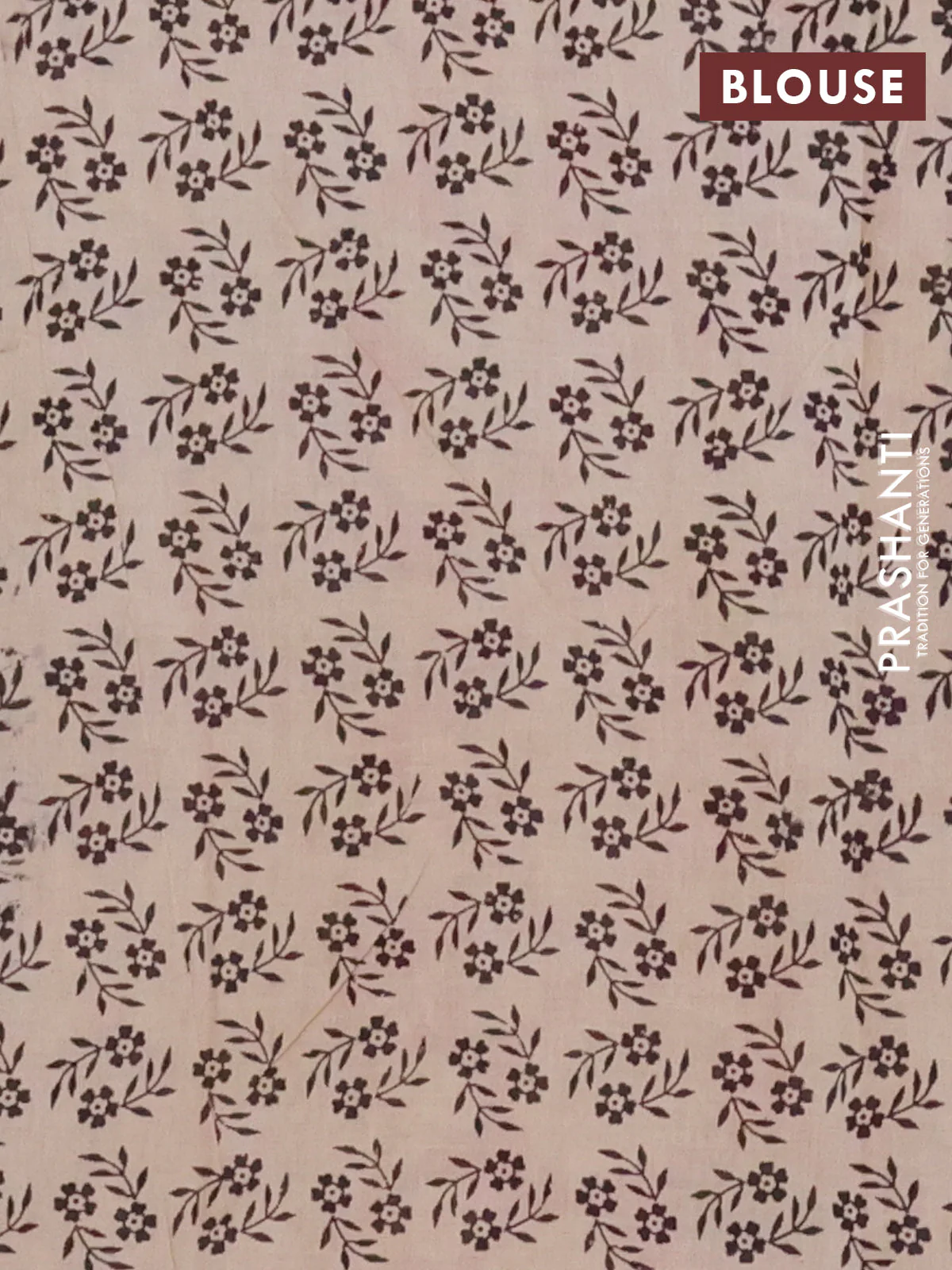 Kalamkari cotton saree brown with allover prints and printed border - Image 4