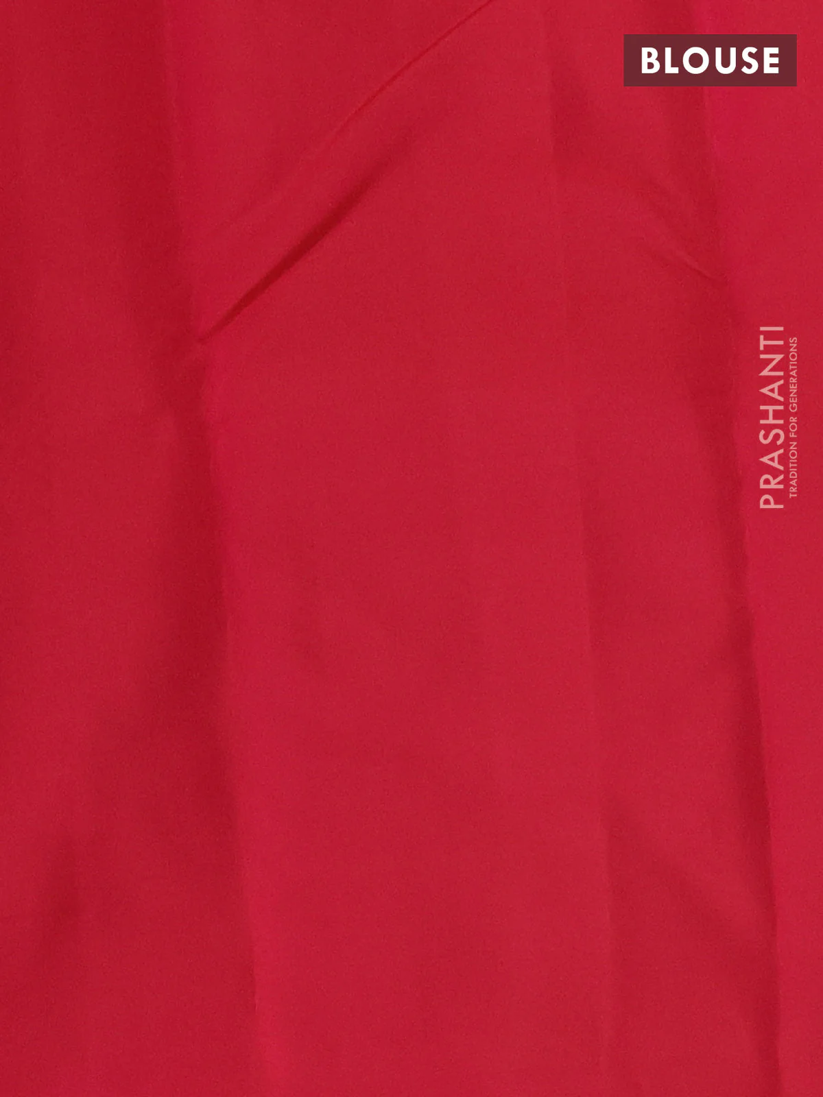 Kanchipuram silk saree blue and reddish pink with allover self emboss & copper zari buttas in borderless style - Image 3