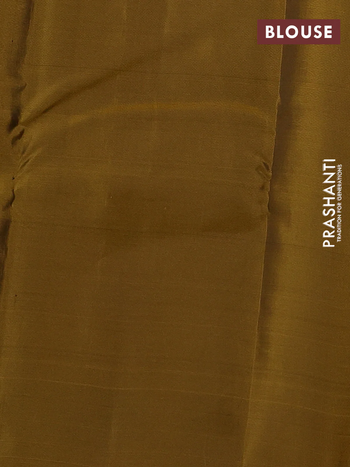 Kanchipuram silk saree bottle green and dark mustard with copper zari woven buttas and self emboss border - Image 3