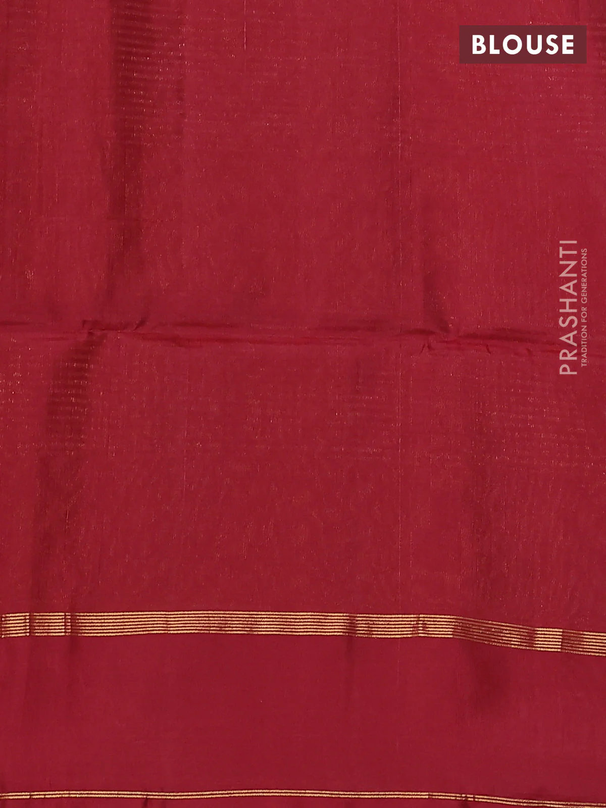 Kanchipuram silk saree dark peach and maroon with zari woven buttas and rettapet zari woven border - Image 3
