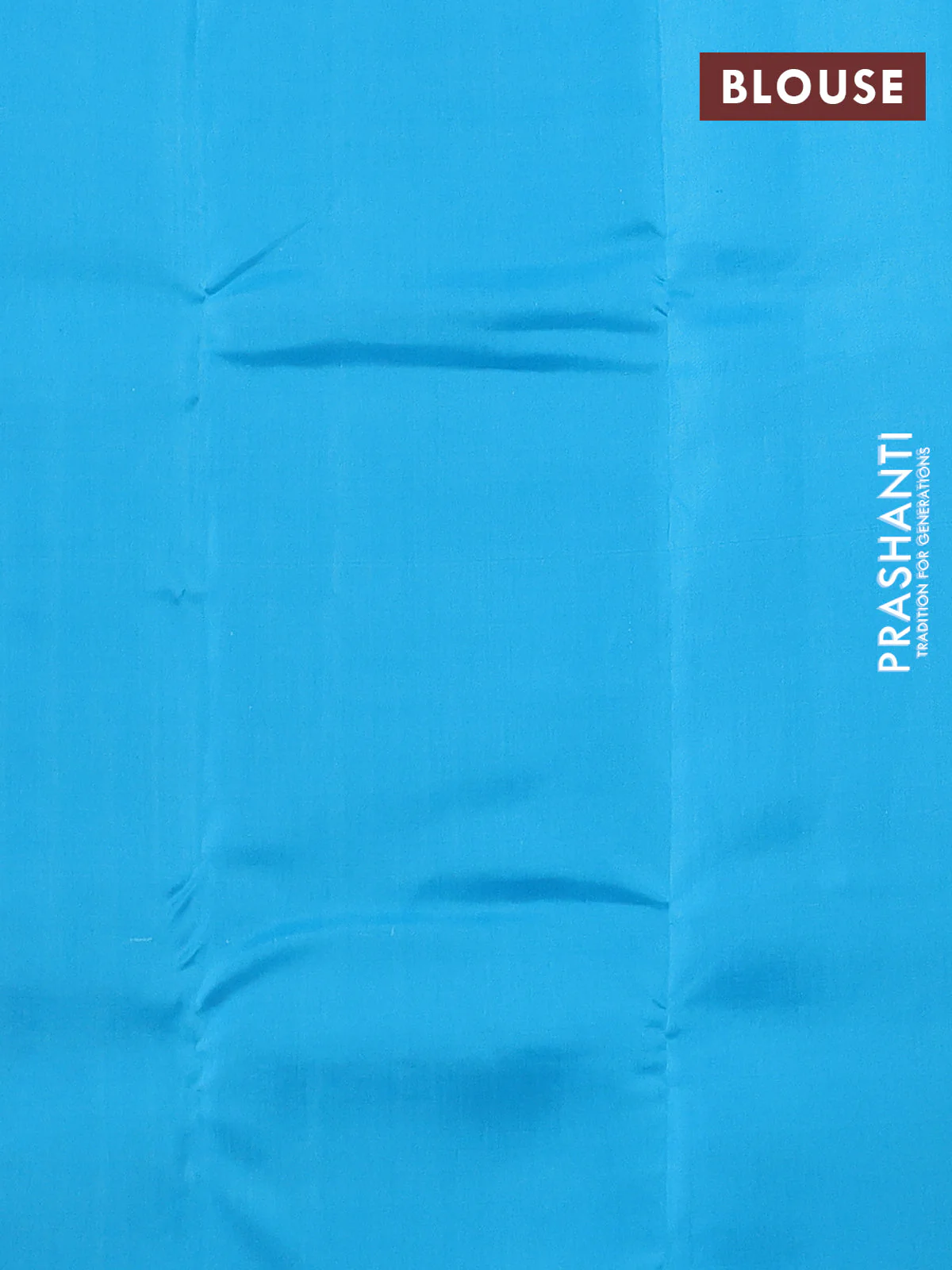 Kanchipuram silk saree dual shade of light green and light blue with allover copper zari weaves and simple border - Image 3