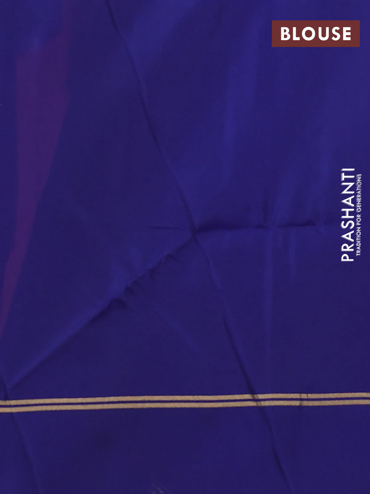 Kanchipuram silk saree dual shade of maroon and blue with allover zari weaves and zari woven simple border - Image 3