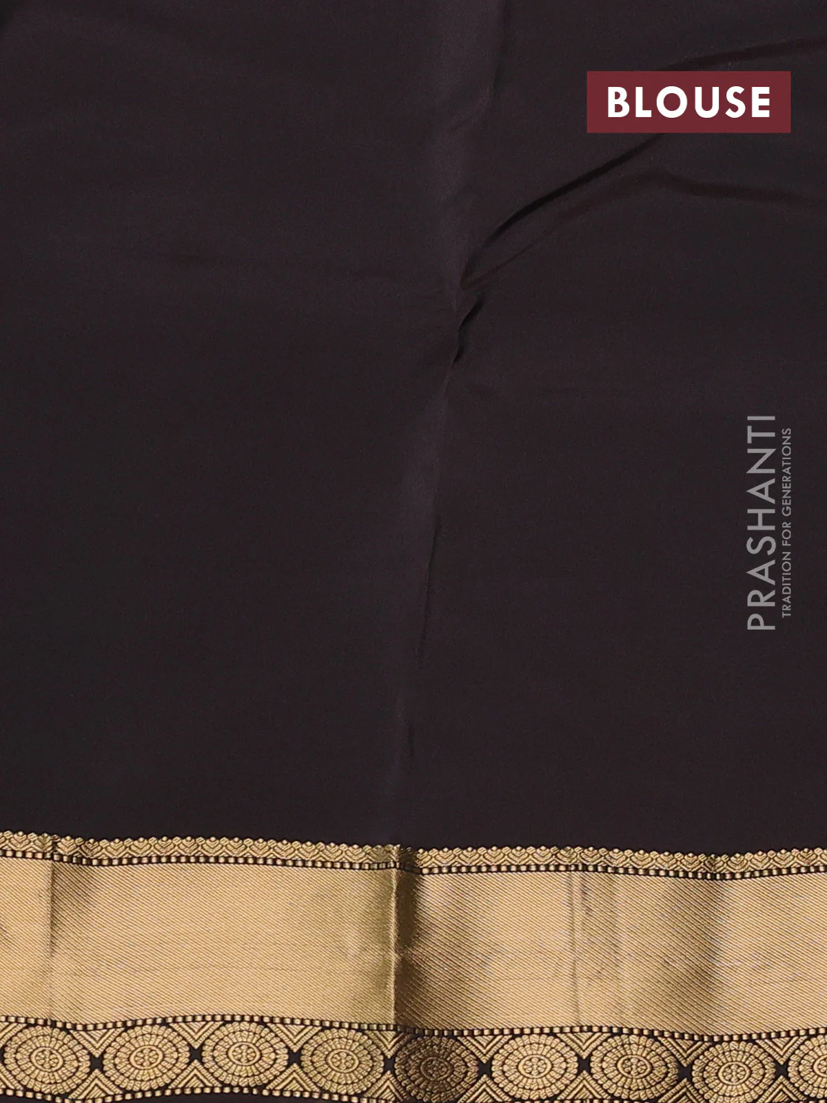 Kanchipuram silk saree green and coffee brown with zari woven buttas and zari woven border - Image 3