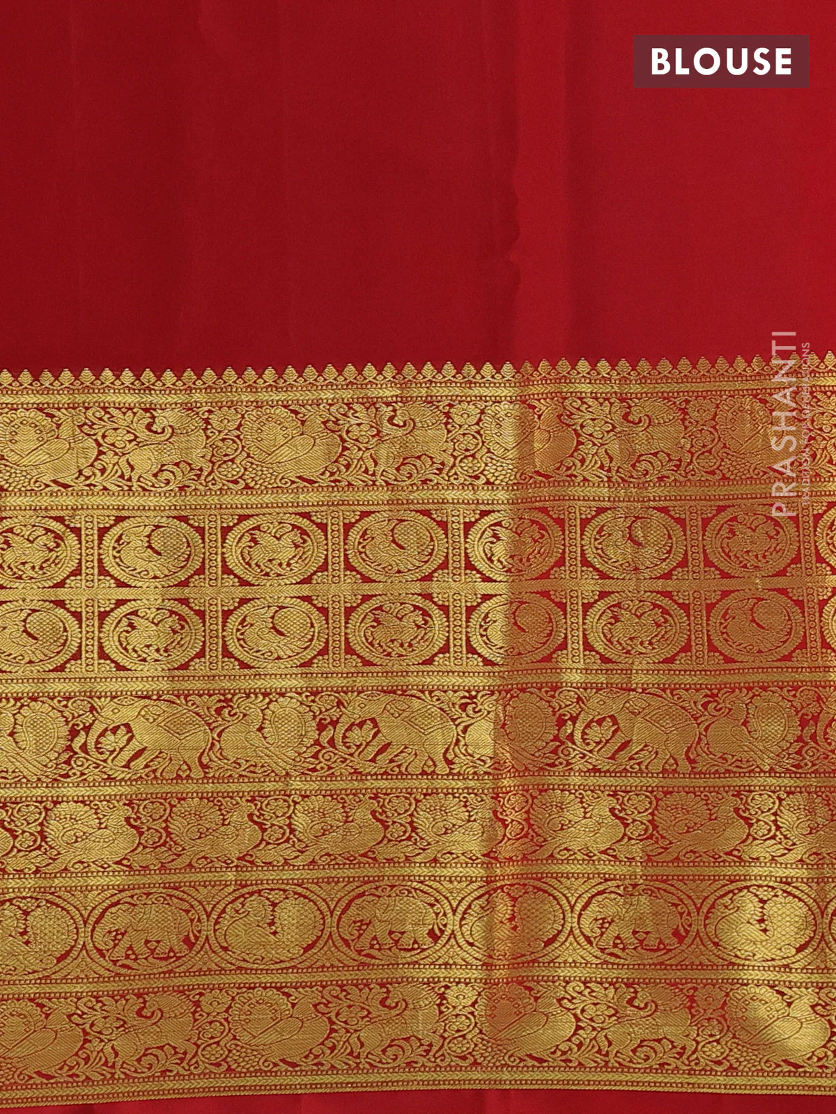 Pure kanchipuram silk saree grey and maroon with allover penkalamkari prints and long rich zari woven border - Image 5