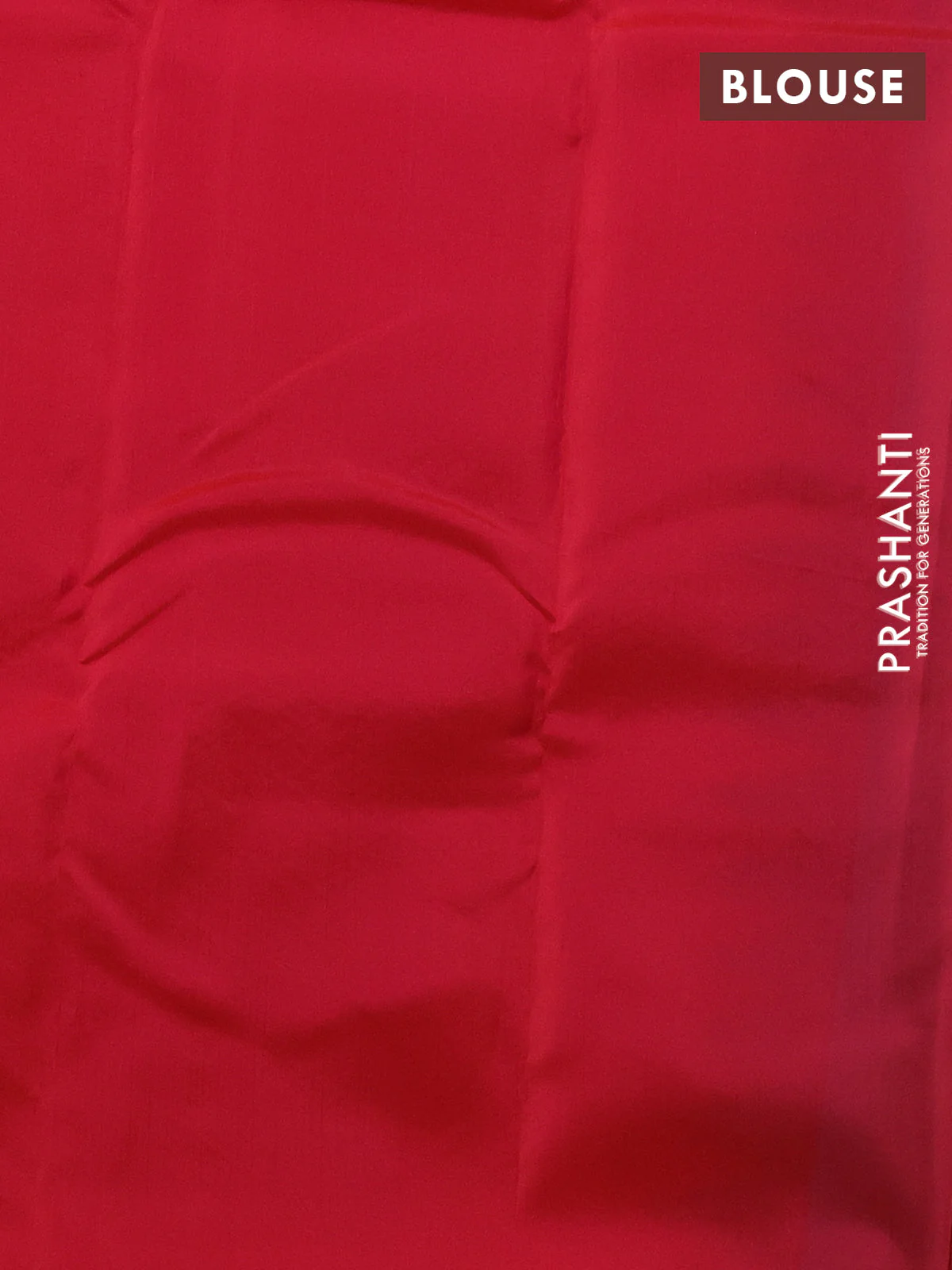 Kanchipuram silk saree light blue and red with allover self emboss & copper zari buttas in borderless style - Image 3