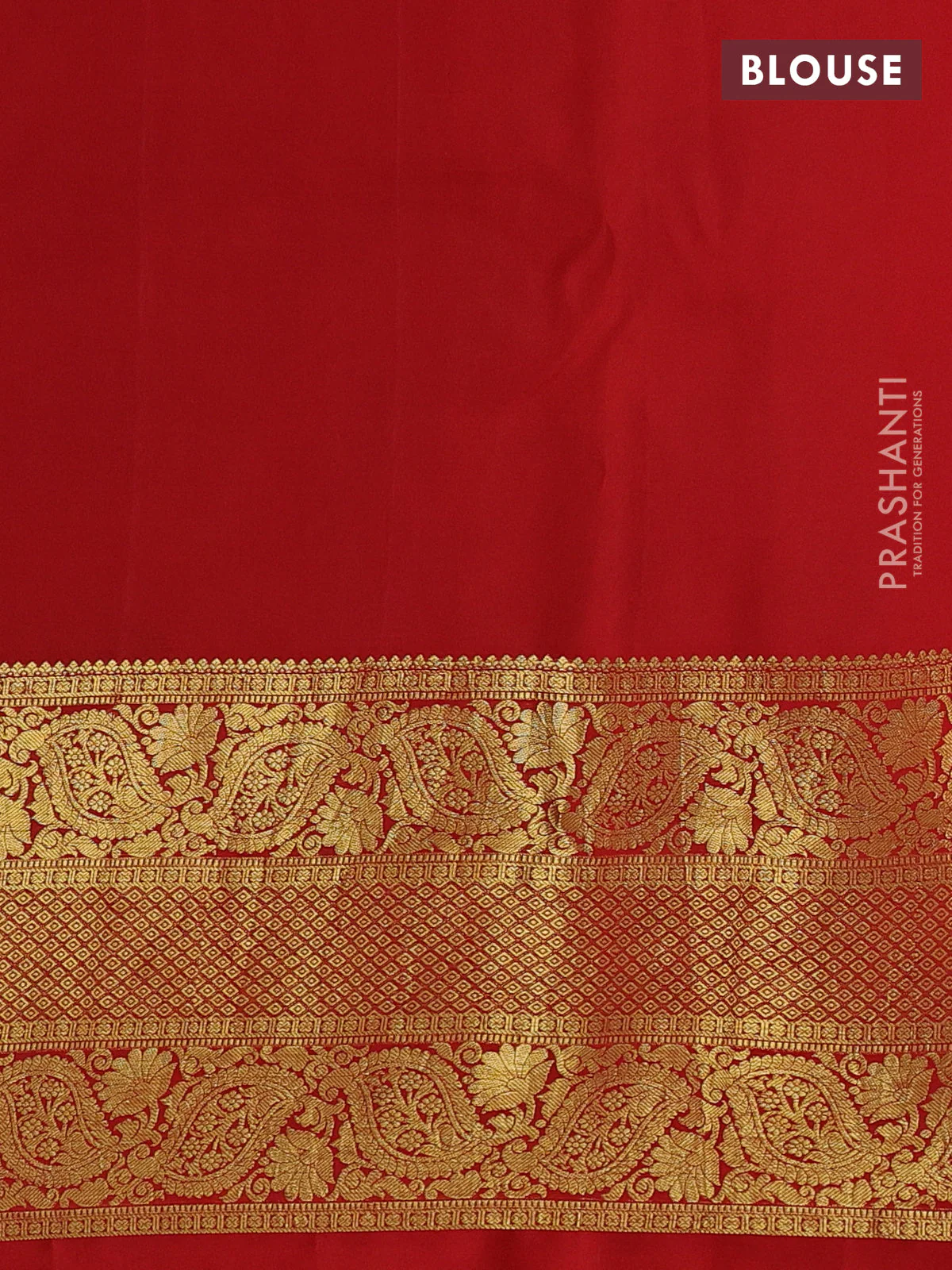 Pure kanchipuram silk saree lime green and red with allover penkalamkari prints and rich zari woven border - Image 5