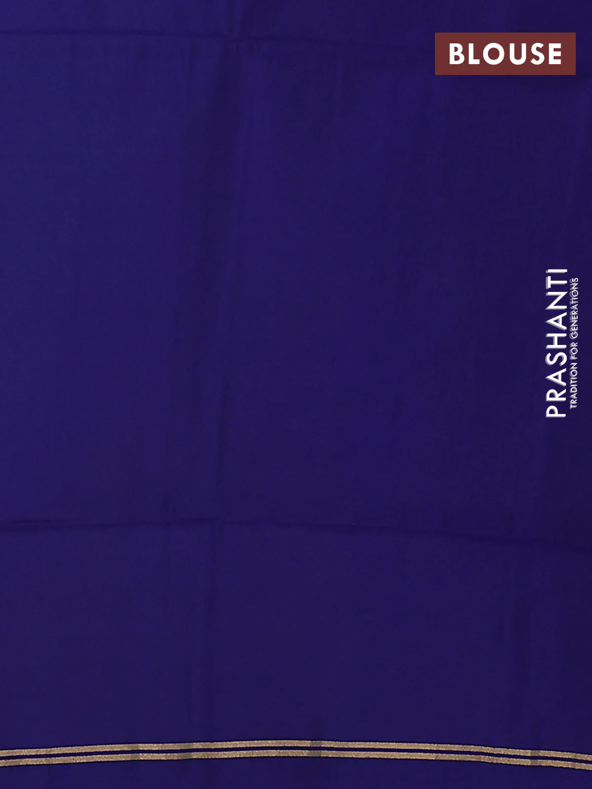 Kanchipuram silk saree maroon and blue with allover zari weaves and zari woven simple border - Image 3