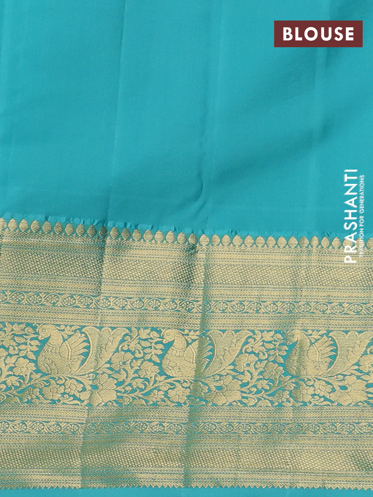 Kanchipuram silk saree maroon and pastel blue with allover zari woven brocade weaves and long zari woven border - Image 3