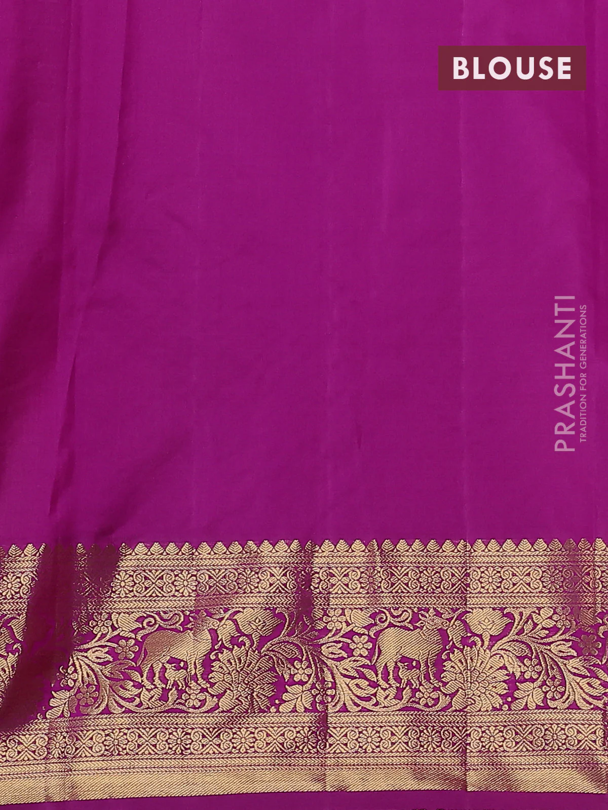 Kanchipuram silk saree mehendi green and pink with allover zari woven brocade weaves and zari woven border - Image 3