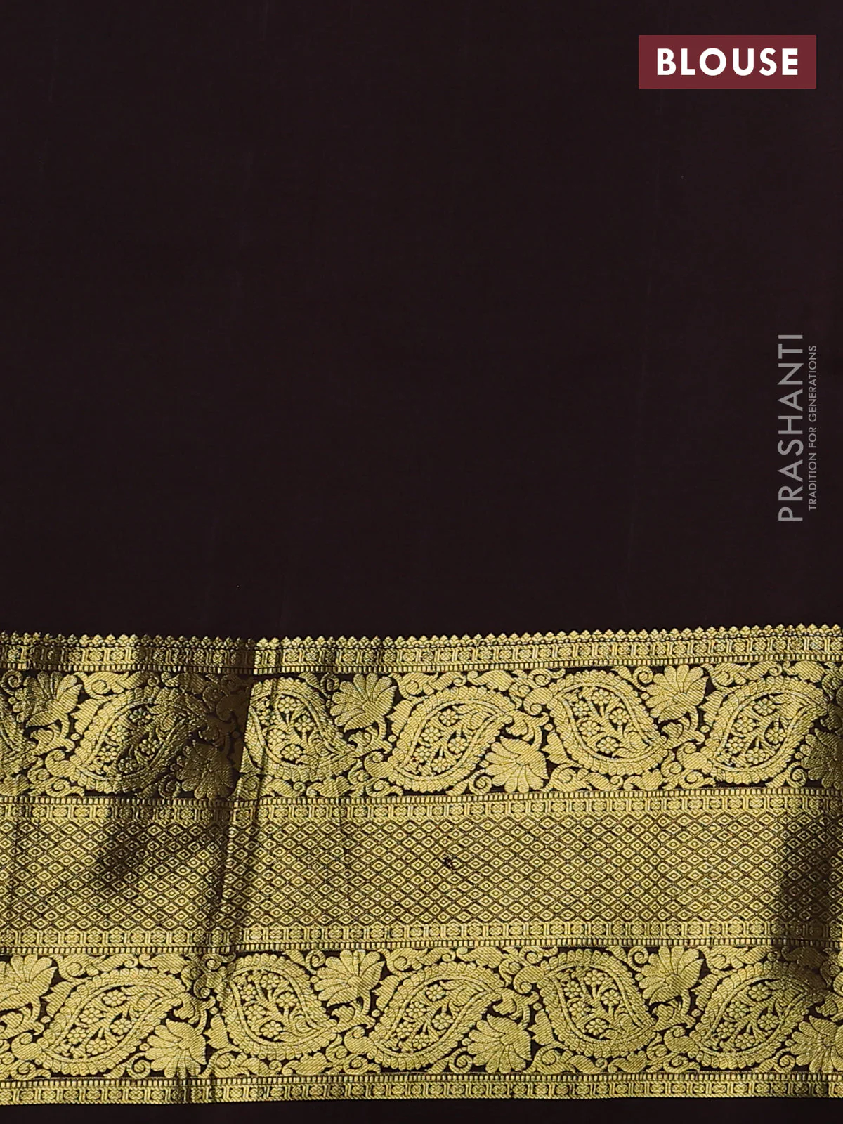 Pure kanchipuram silk saree multi colour and coffee brown with allover penkalamkari prints and rich zari woven border - Image 5