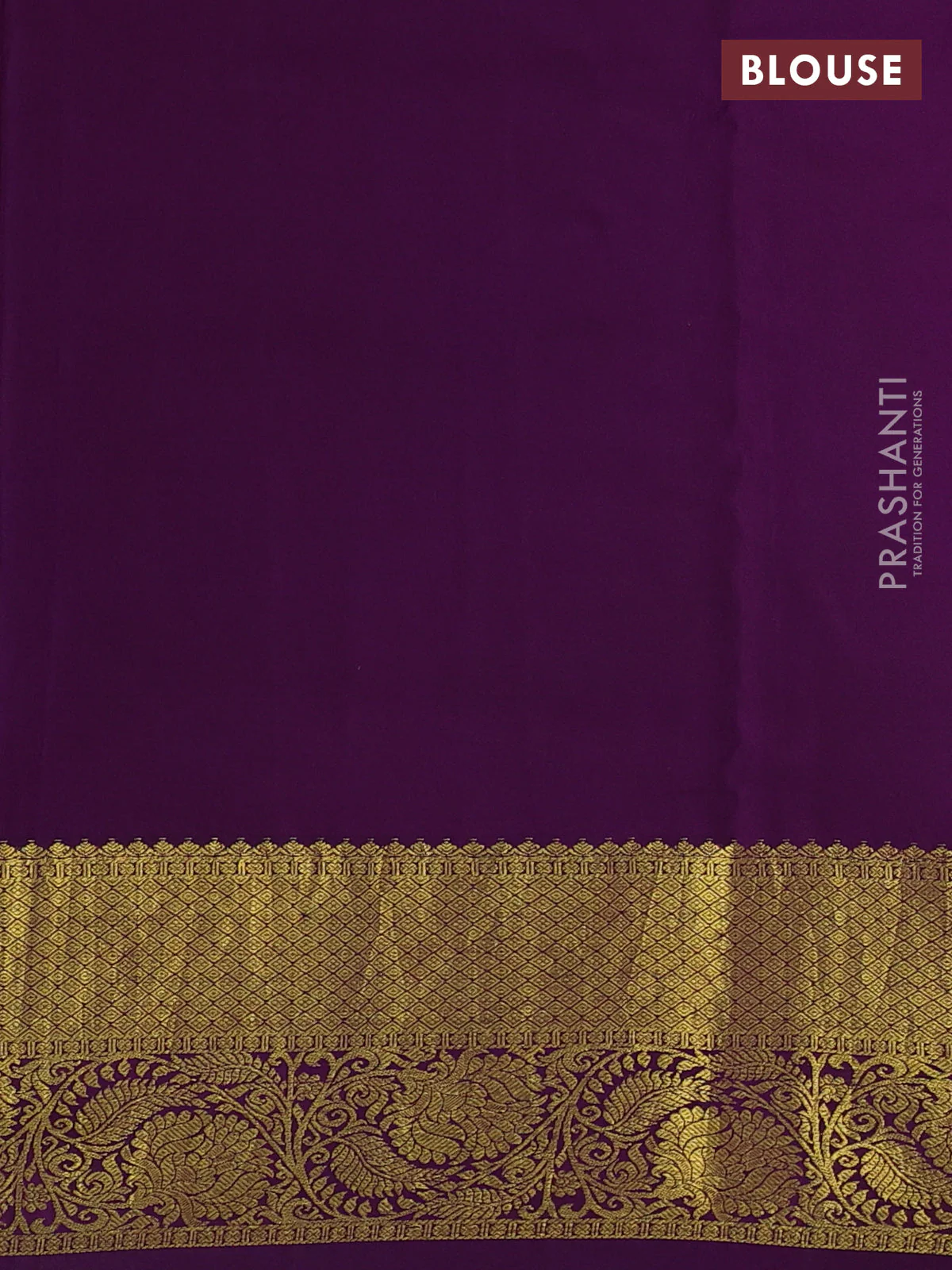 Pure kanchipuram silk saree pastel pink and purple with allover penkalamkari prints and rich zari woven border - Image 5