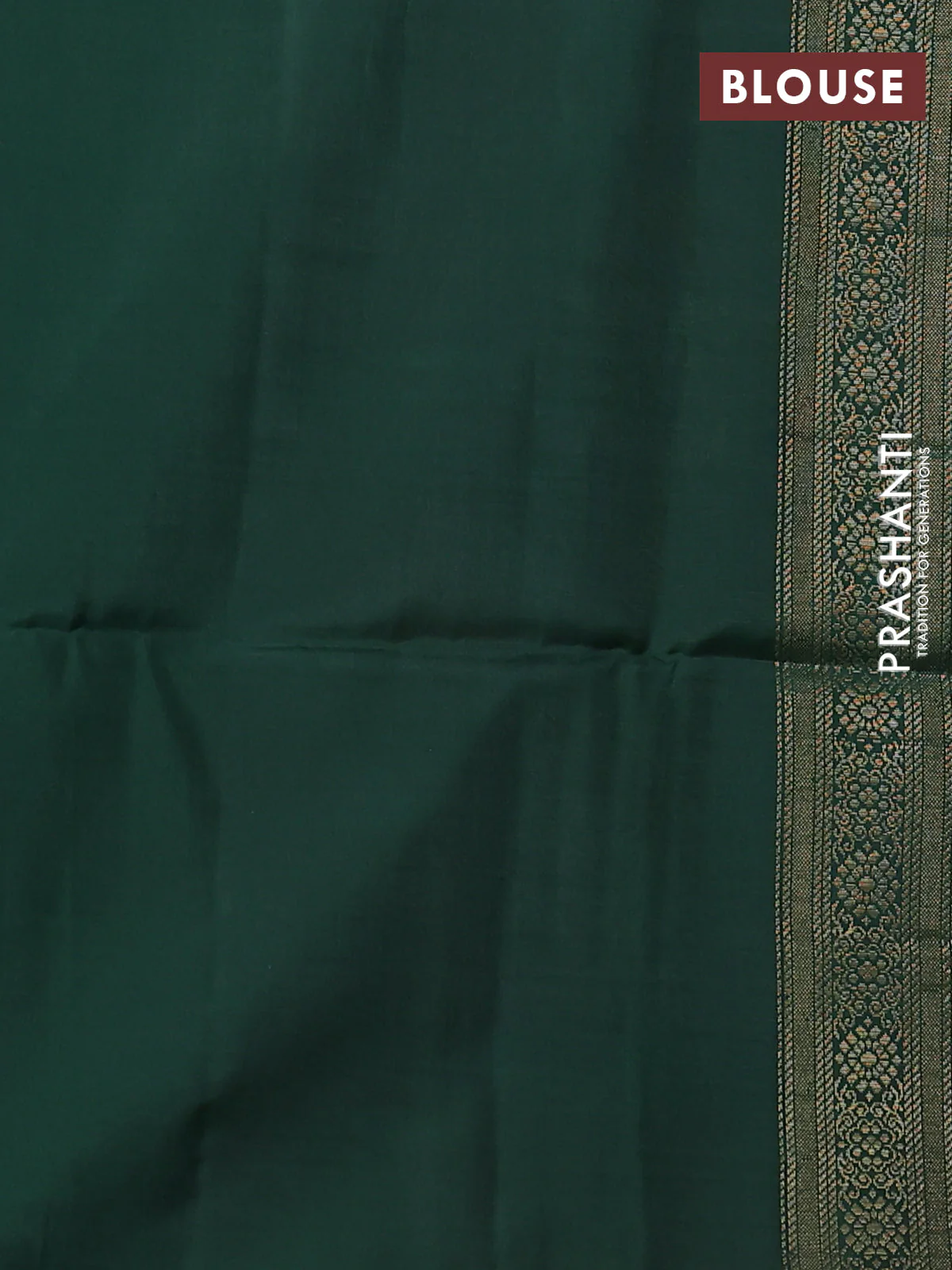 Kanchipuram silk saree peach pink and green with zari woven buttas in borderless style - Image 3