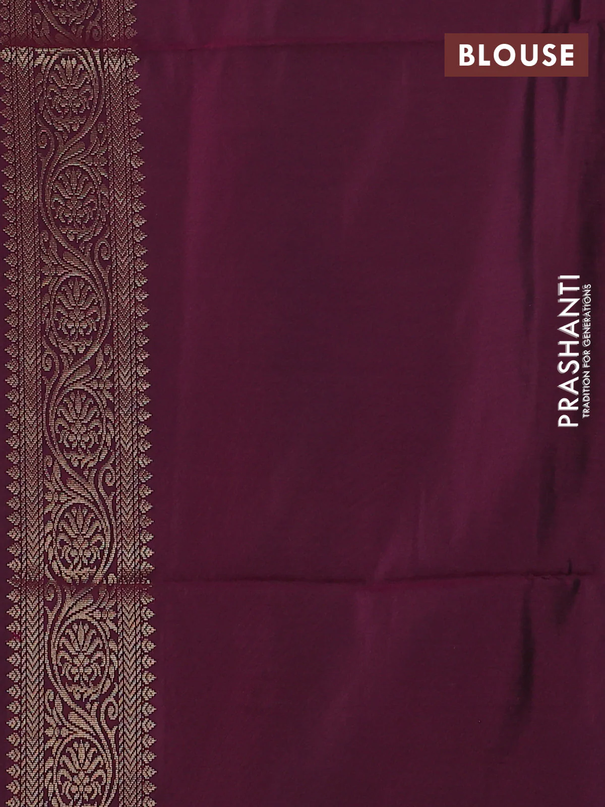 Kanchipuram silk saree peacock blue and wine shade with zari woven buttas and zari woven butta border - Image 3