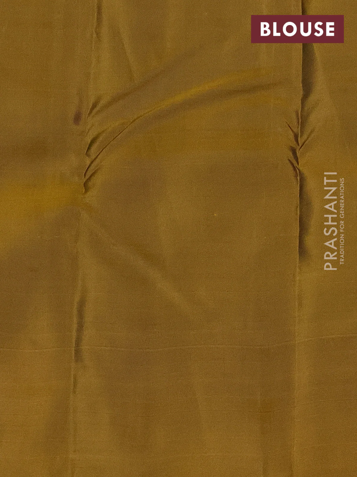 Kanchipuram silk saree peacock green and mustard shade with zari woven buttas and self emboss border - Image 3