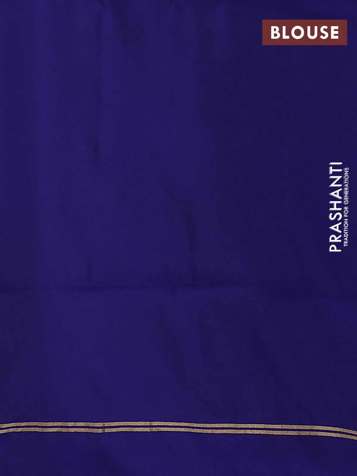 Kanchipuram silk saree purple and blue with allover zari weaves and zari woven simple border - Image 3
