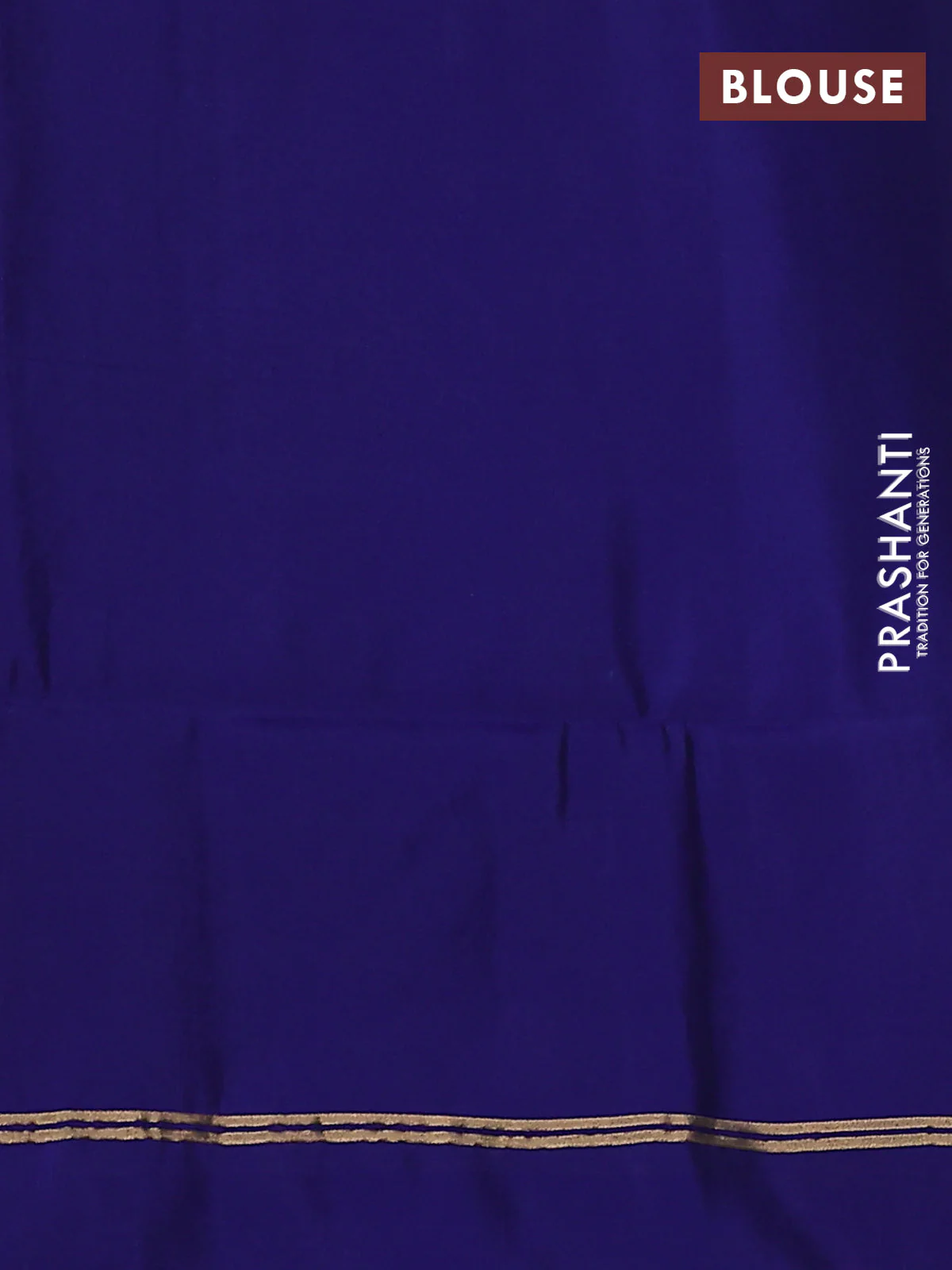 Kanchipuram silk saree purple and blue with allover zari weaves and zari woven simple border - Image 3