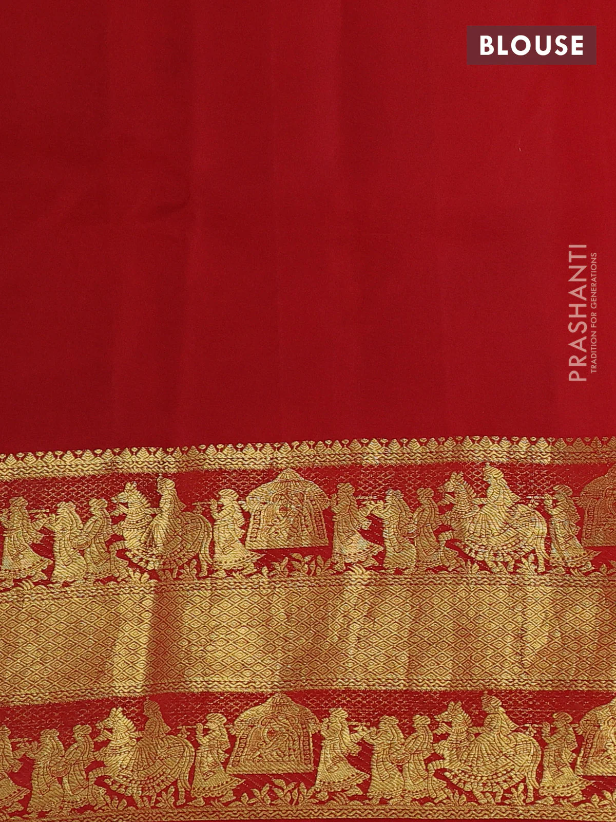 Pure kanchipuram silk saree purple and maroon with allover penkalamkari prints and rich zari woven border - Image 5