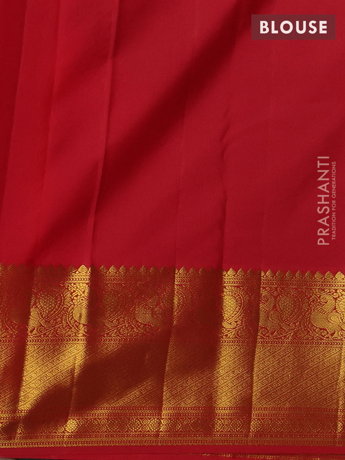 Kanchipuram silk saree purple and red with allover zari woven brocade weaves and zari woven border - Image 3