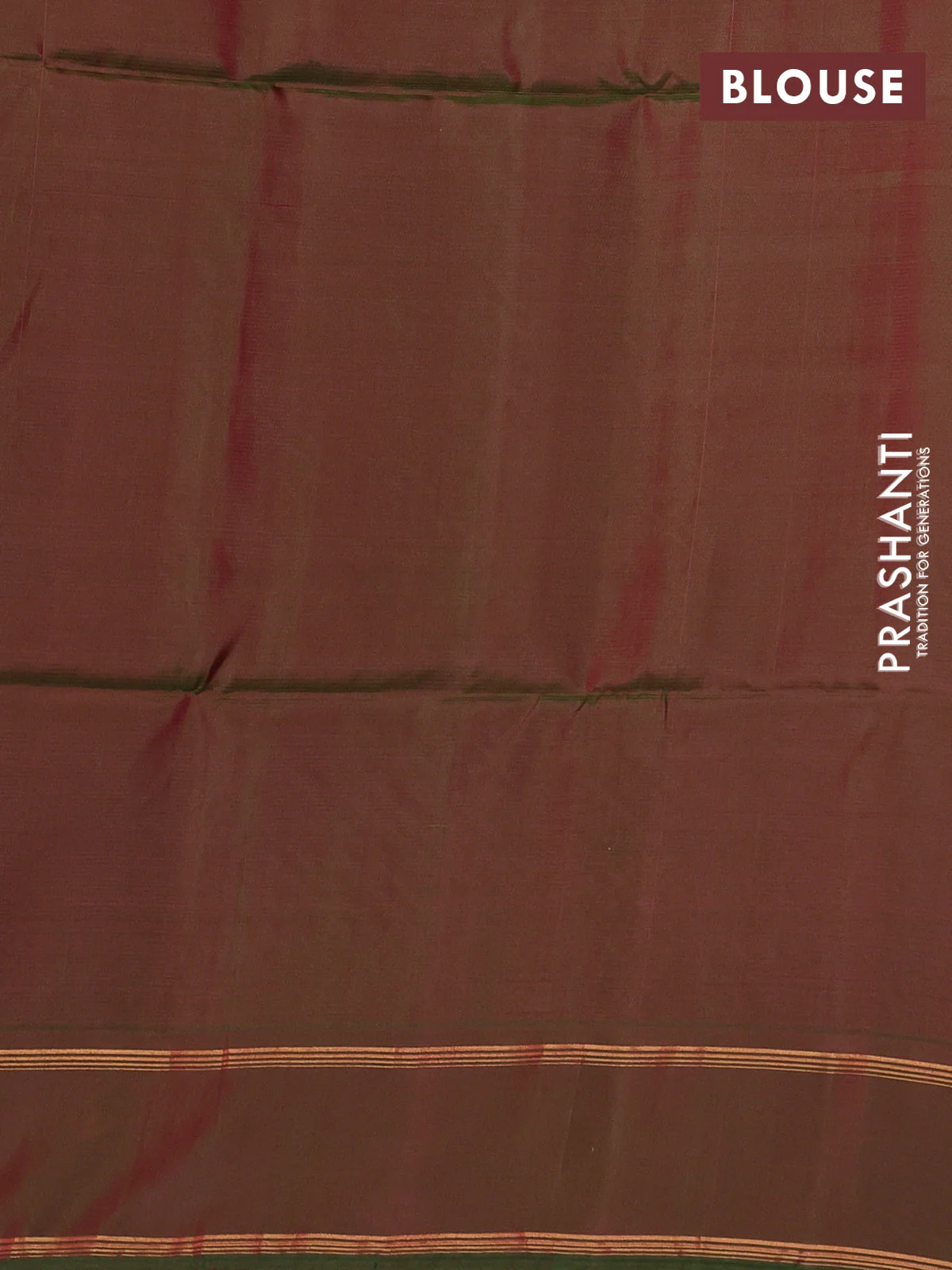Kanchipuram silk saree red and dual shade of green with zari woven buttas and rettapet zari woven border - Image 3