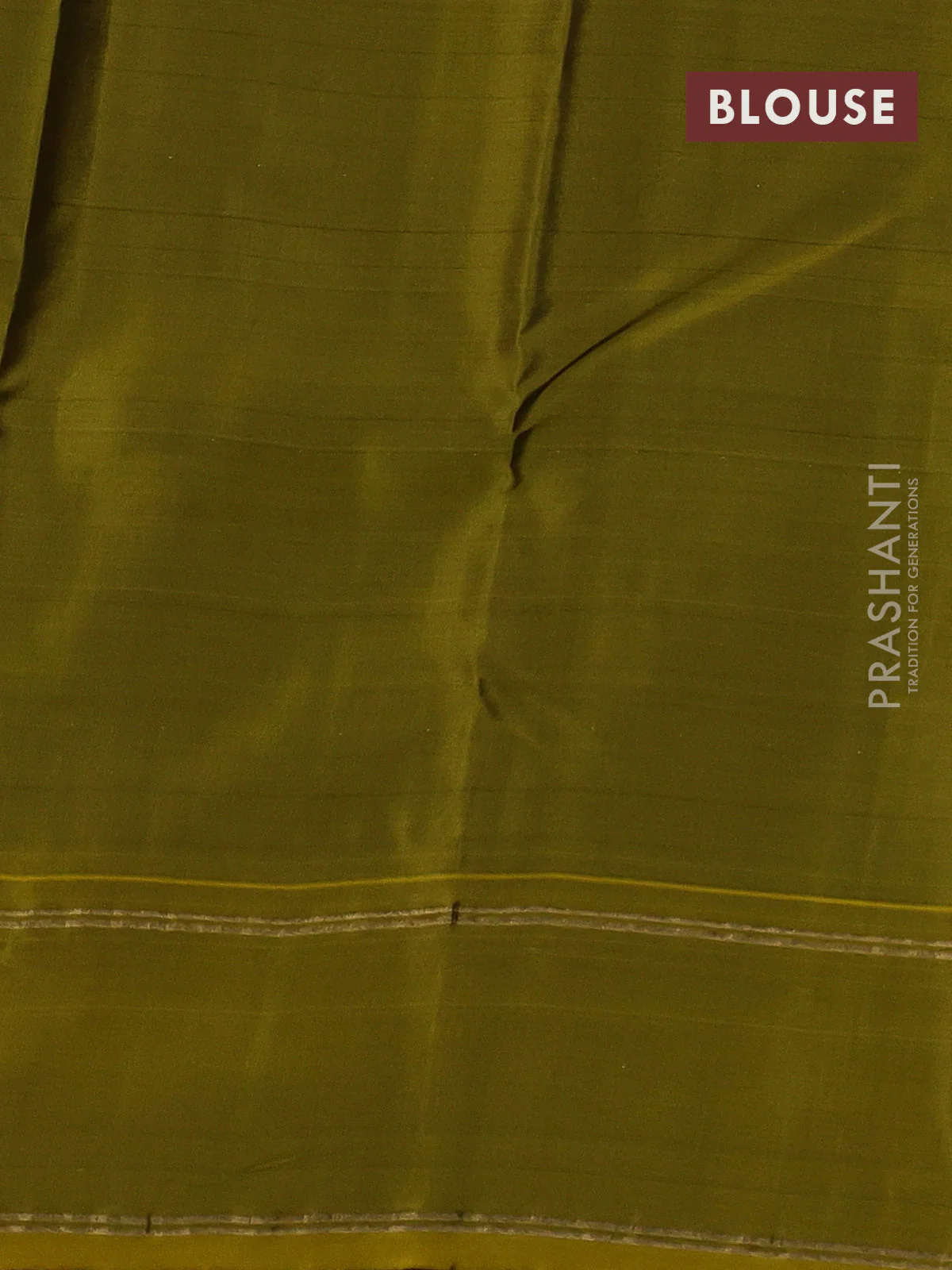 Kanchipuram silk saree royal blue and mustard green with temple zari woven buttas and rettapet zari woven border - Image 3