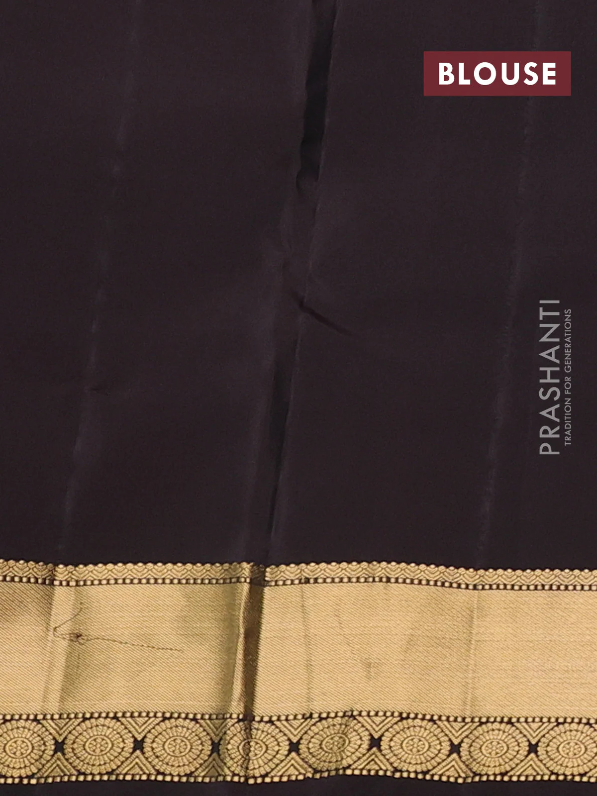Kanchipuram silk saree teal blue and coffee brown with zari woven buttas and zari woven border - Image 3