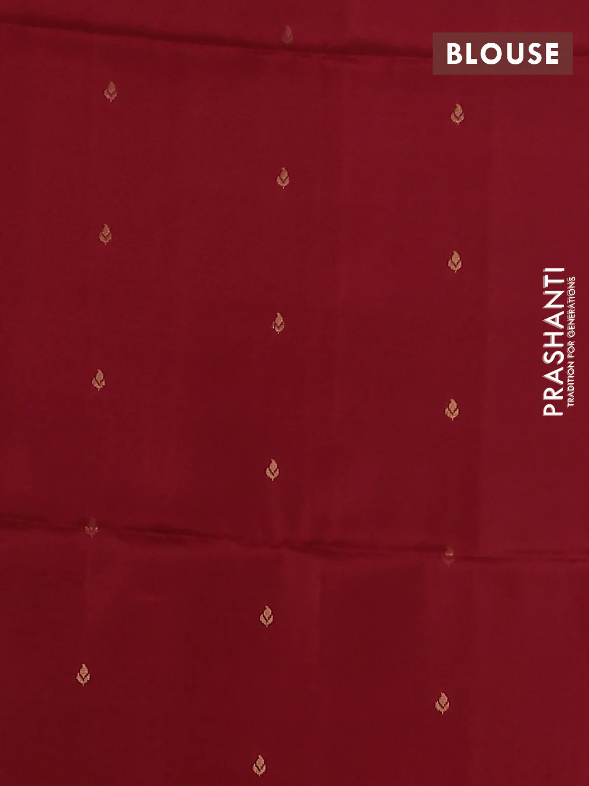 Kanchipuram silk saree teal blue and maroon with zari woven buttas in borderless style - Image 3